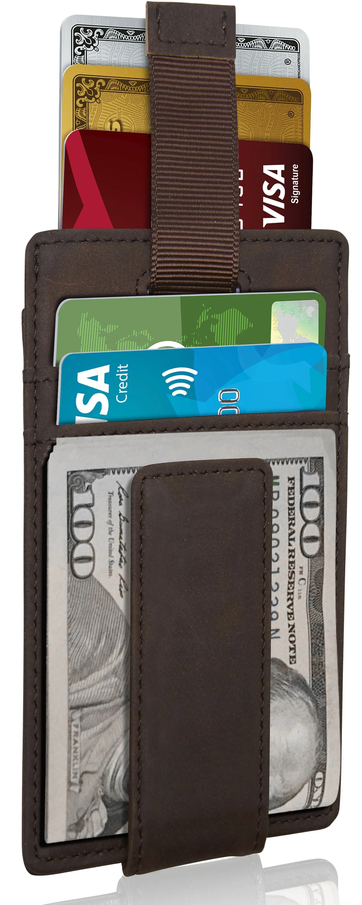 Vegan Leather Money Clip Card Holder - Image 6