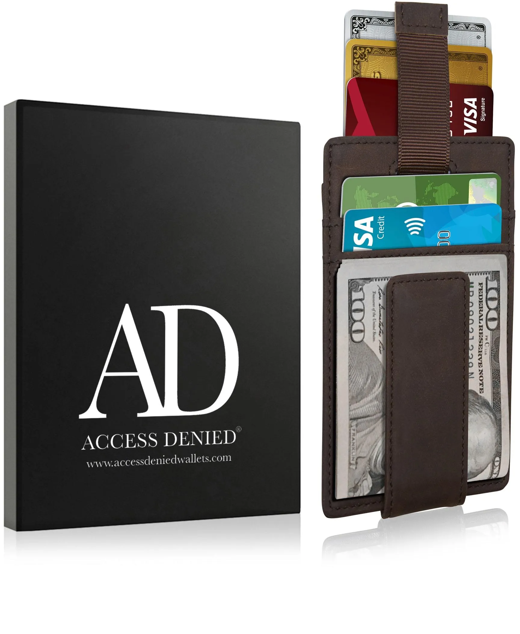 Vegan Leather Money Clip Card Holder - Image 7