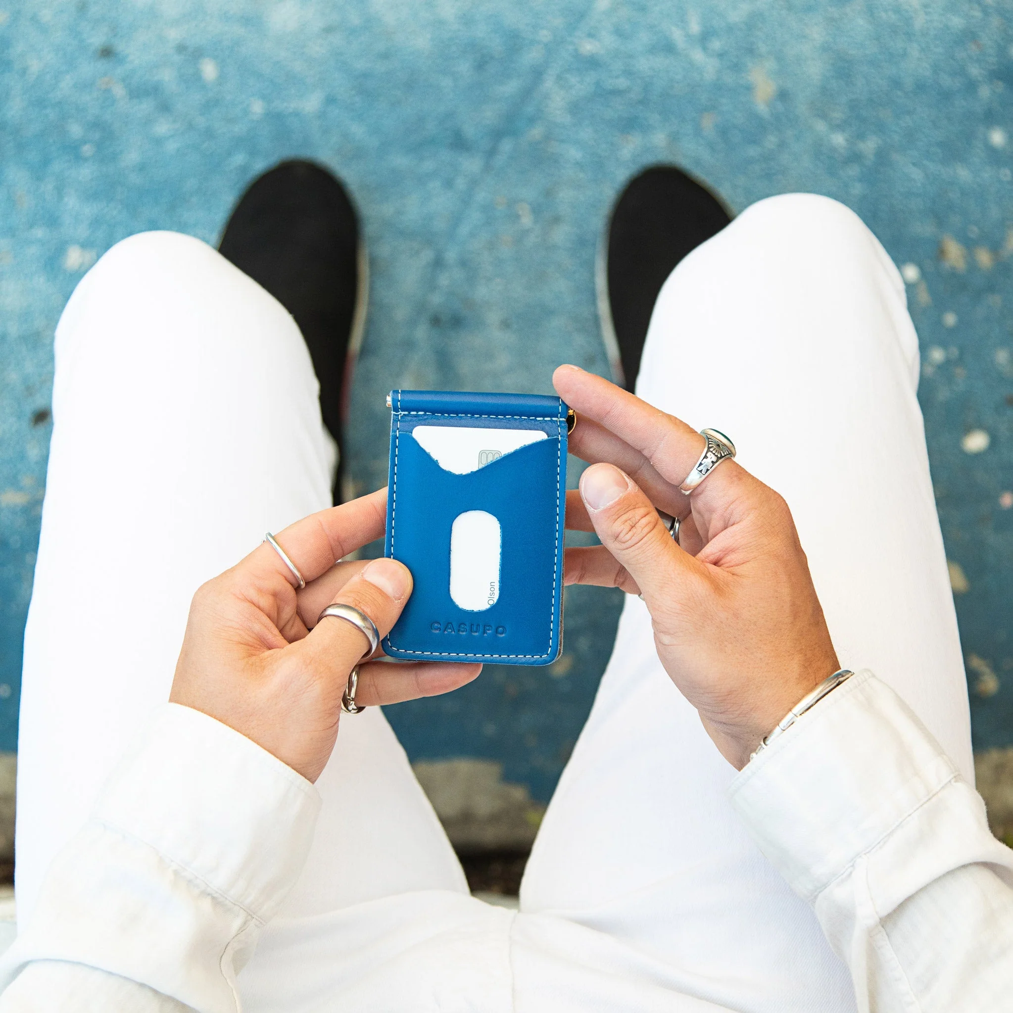 Money Clip Wallet - Cobalt - Image 5