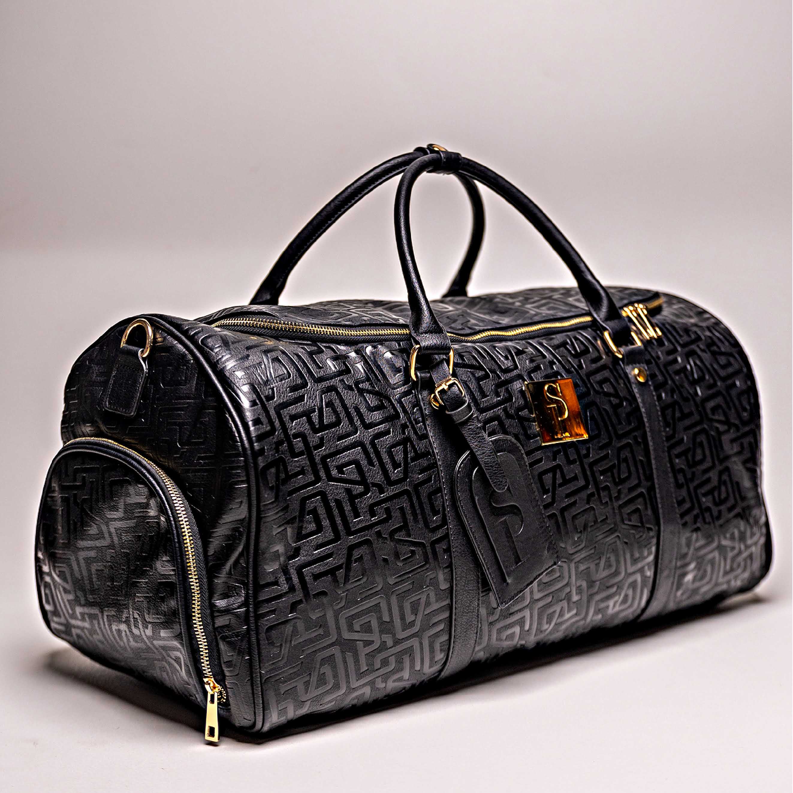 Monogram Leather 2 Bag Set (Commuter and Duffle) - Image 8