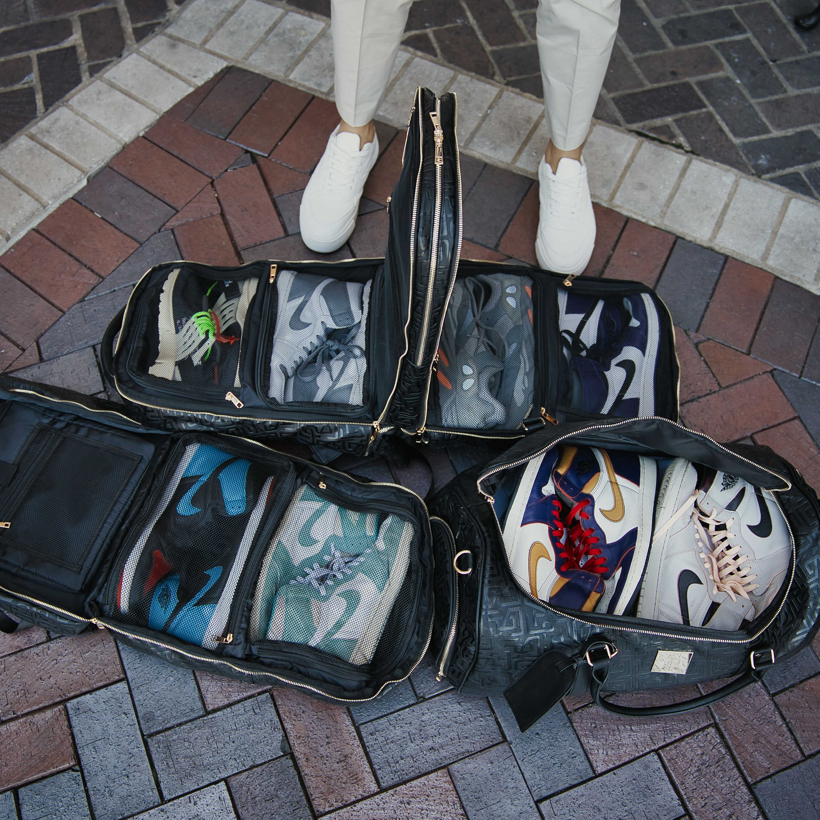 Monogram Leather 3 Bag Set (Signature Backpack, Commuter and Duffle Bag) - Image 2