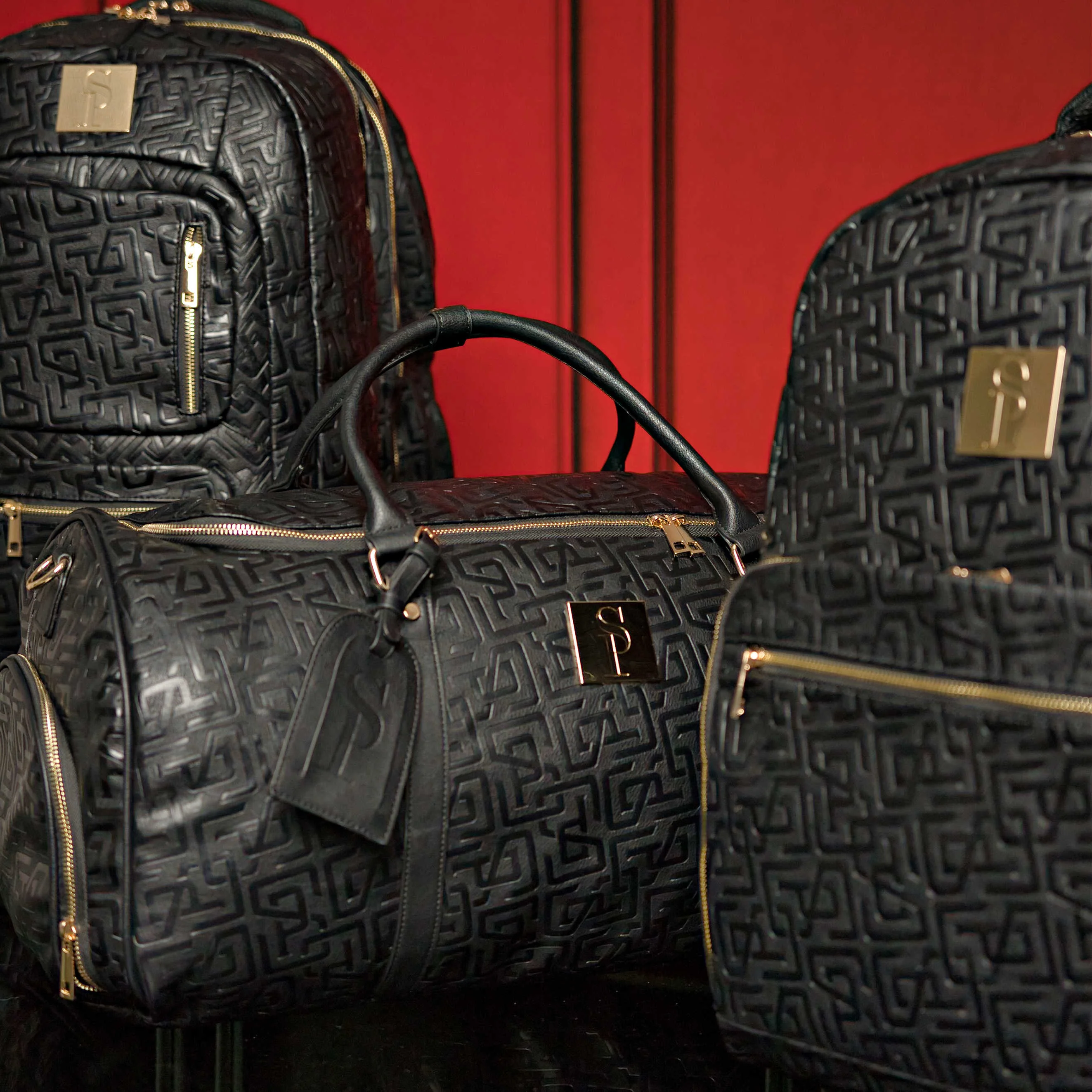 Monogram Leather 3 Bag Set (Signature Backpack, Commuter and Duffle Bag) - Image 3
