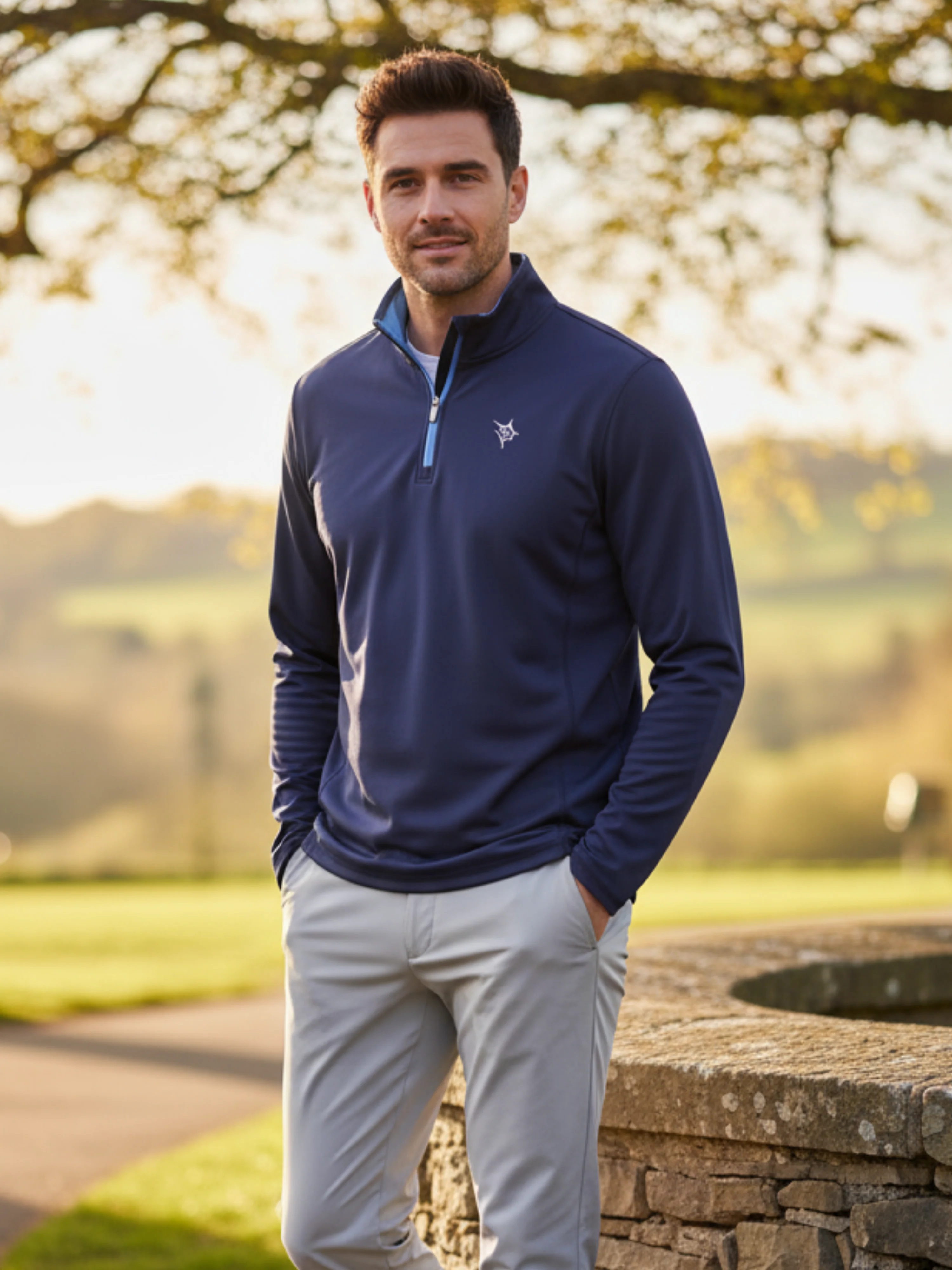 Montauk Long Sleeve Shirt. Navy - Image 6