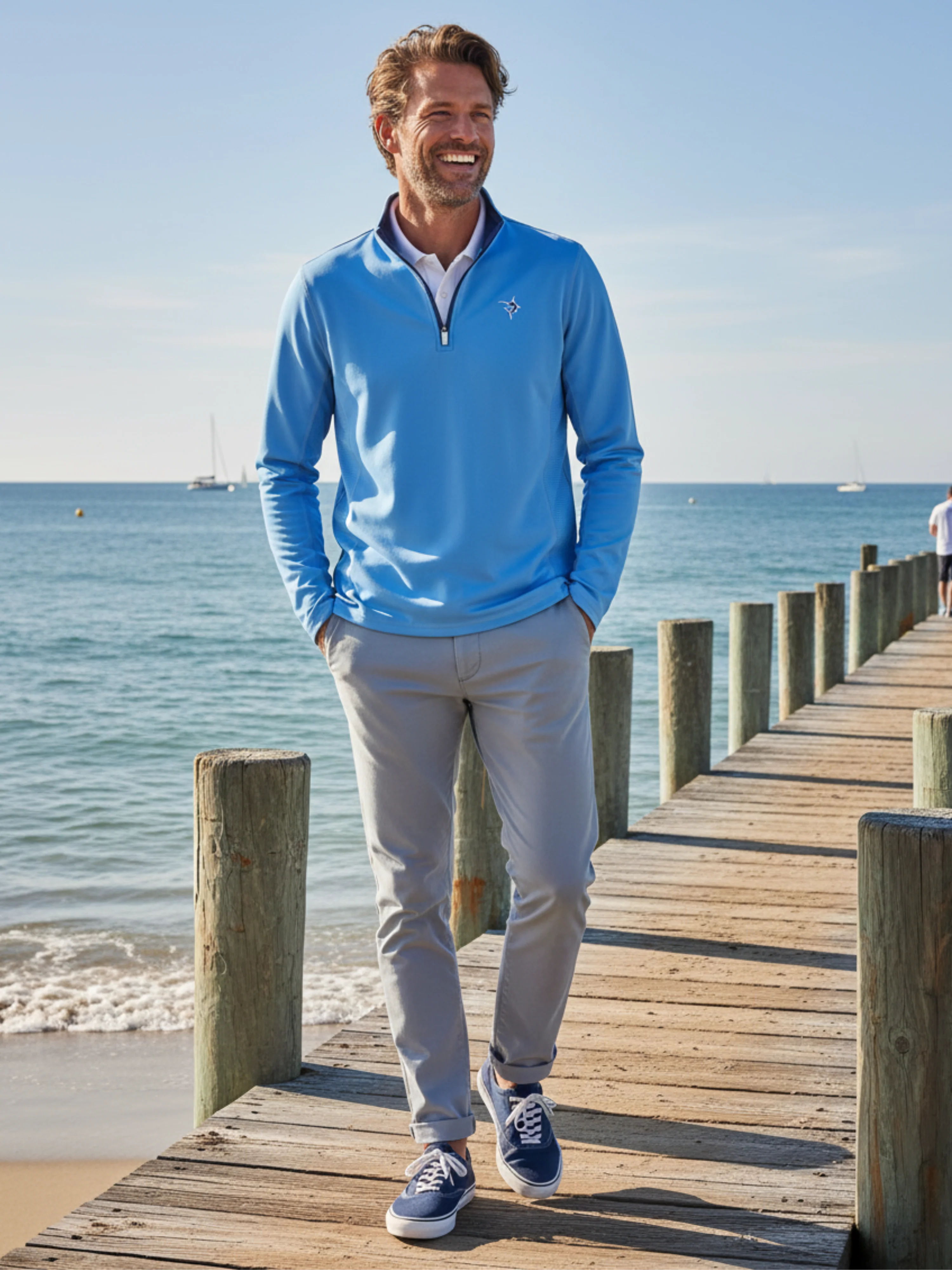 Montauk Long Sleeve Shirt. Light Blue - Image 4