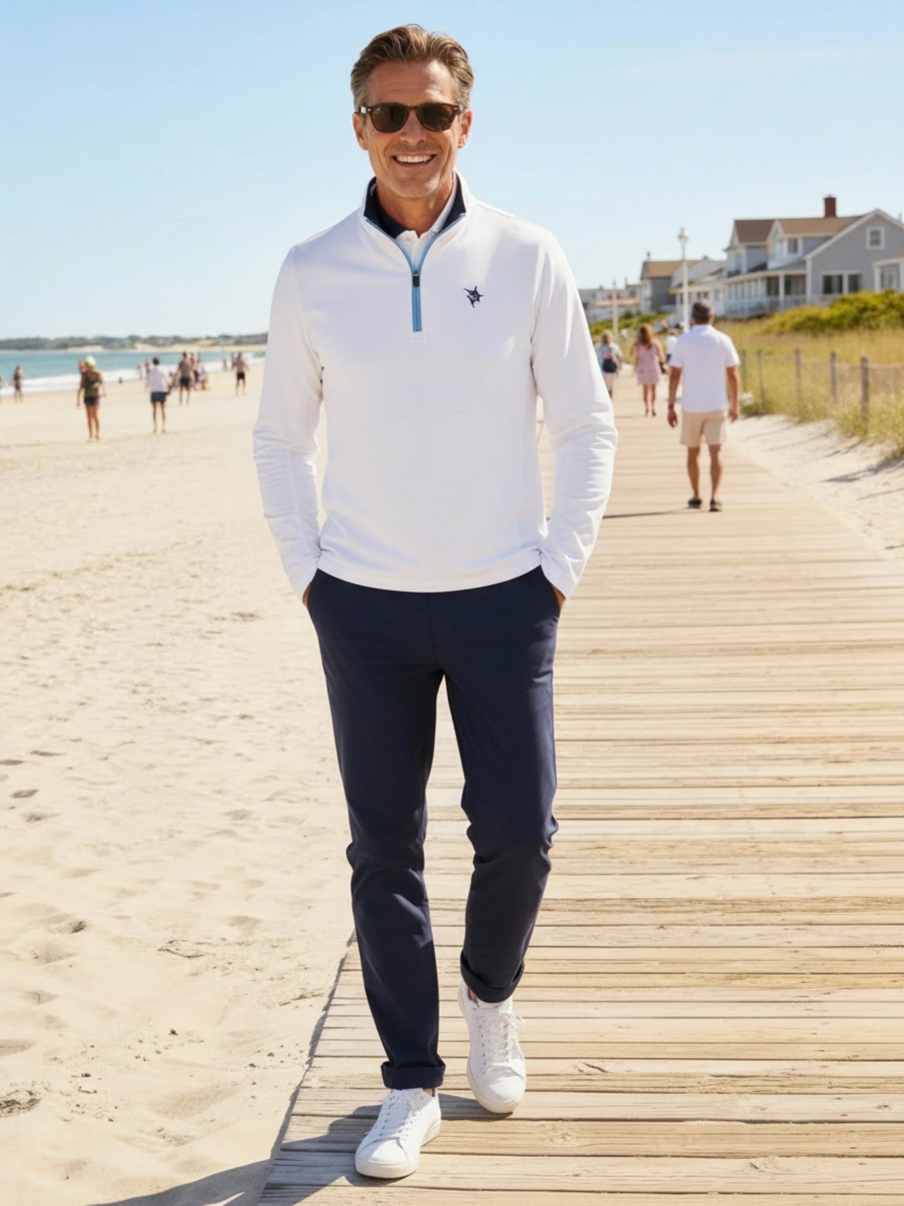 Montauk Long Sleeve Shirt. White - Image 2
