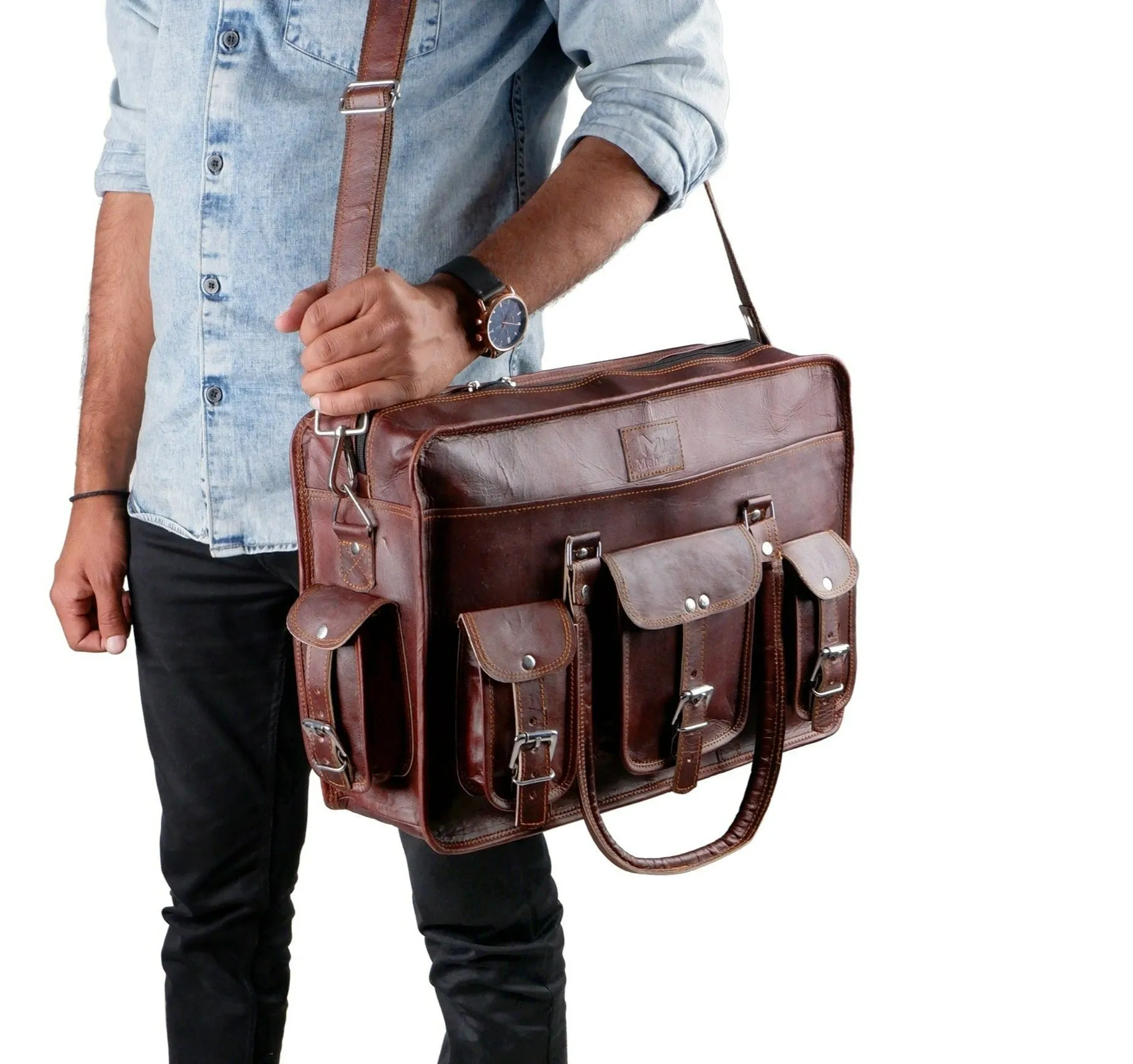 Morgan Leather Briefcase - Image 2