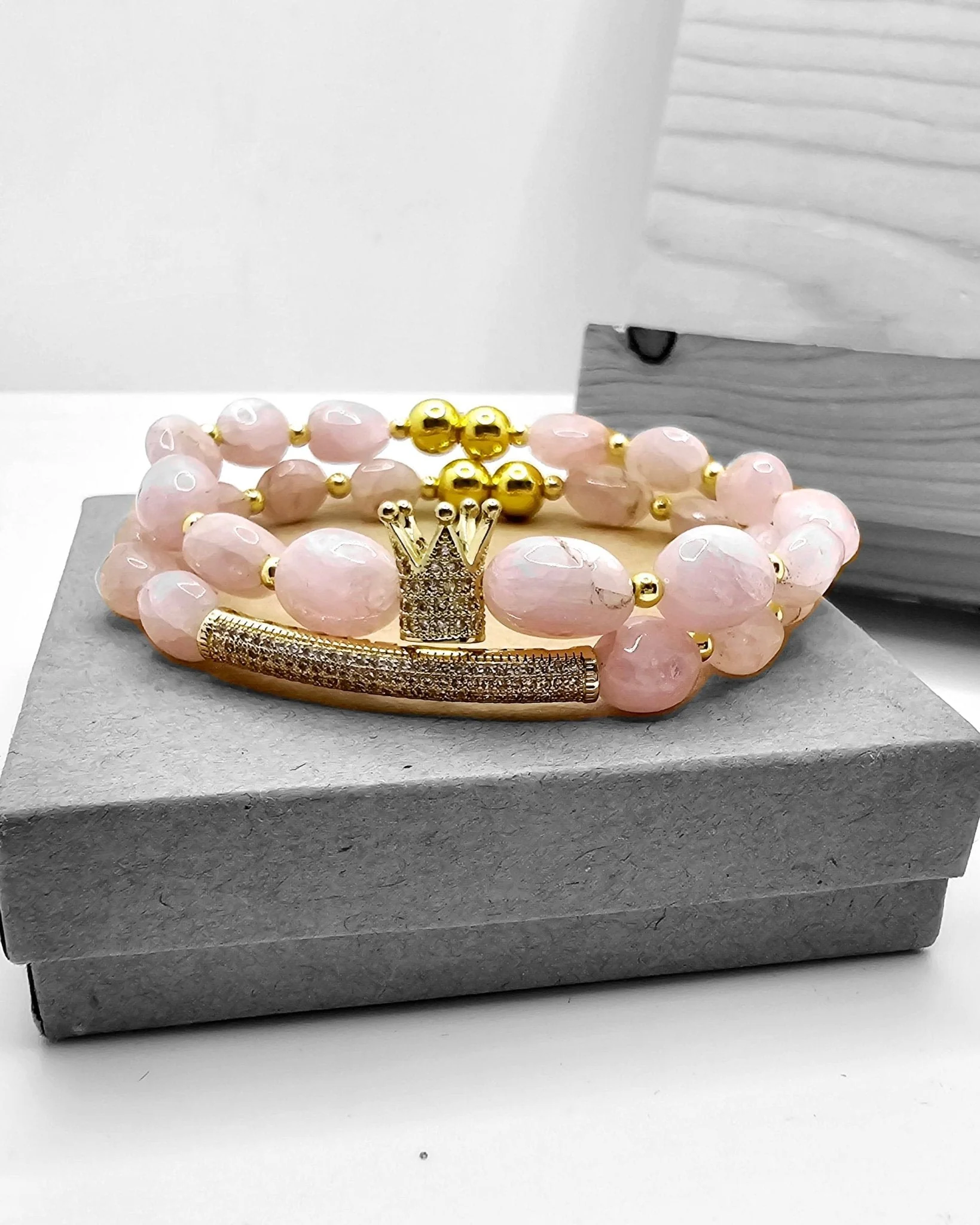 Morganite Crown Bracelet set - Image 2