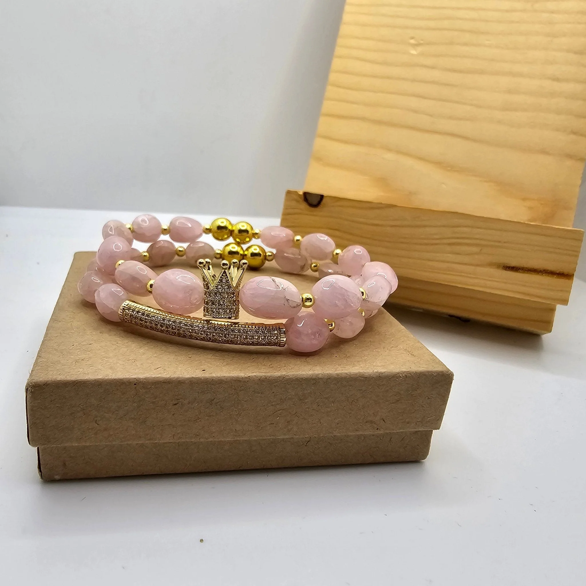 Morganite Crown Bracelet set - Image 3