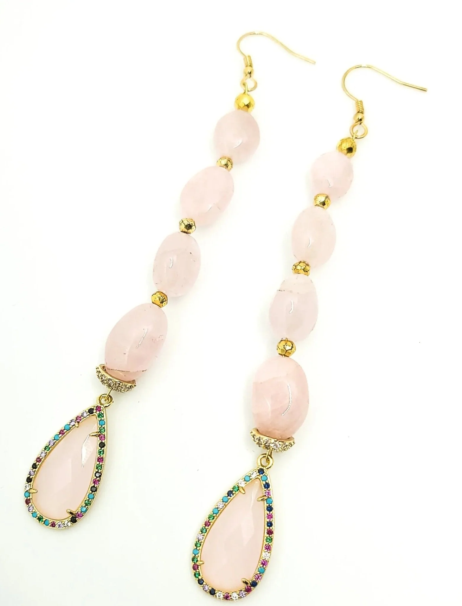 Morganite Dangling Earrings - Image 3