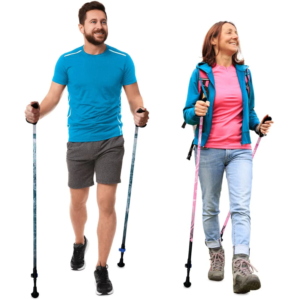 Motivator Walking Poles for Balance and Rehab - Patented Stability Grips - Lightweight, Adjustable, and Collapsible -2 Pieces Adjustable w/flip Locks, Detachable feet and Travel Bag - For Heights up to 6'2" - Image 12