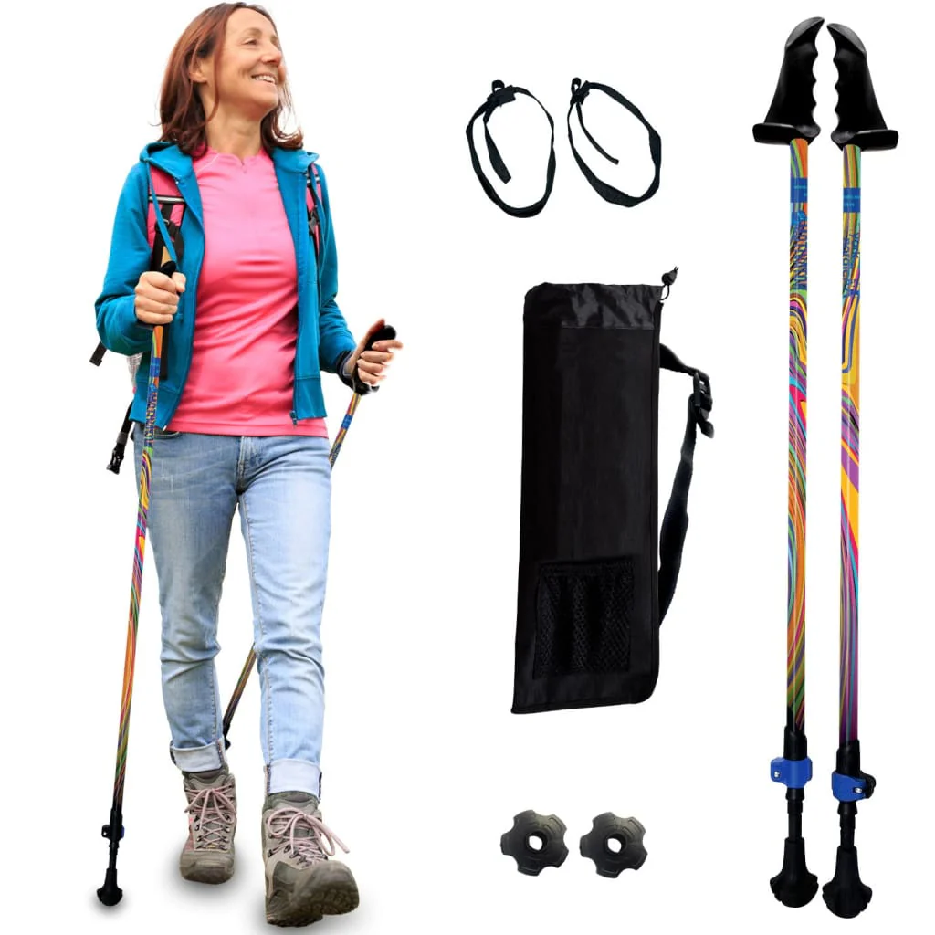 Motivator Walking Poles for Balance and Rehab - Patented Stability Grips - Lightweight, Adjustable, and Collapsible -2 Pieces Adjustable w/flip Locks, Detachable feet and Travel Bag - For Heights up to 6'2" - Image 20