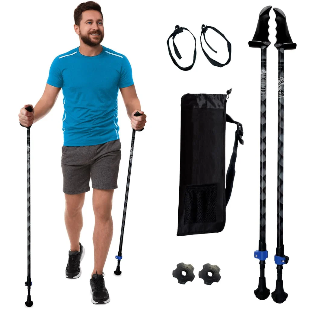 Motivator Walking Poles for Balance and Rehab - Patented Stability Grips - Lightweight, Adjustable, and Collapsible -2 Pieces Adjustable w/flip Locks, Detachable feet and Travel Bag - For Heights up to 6'2" - Image 26
