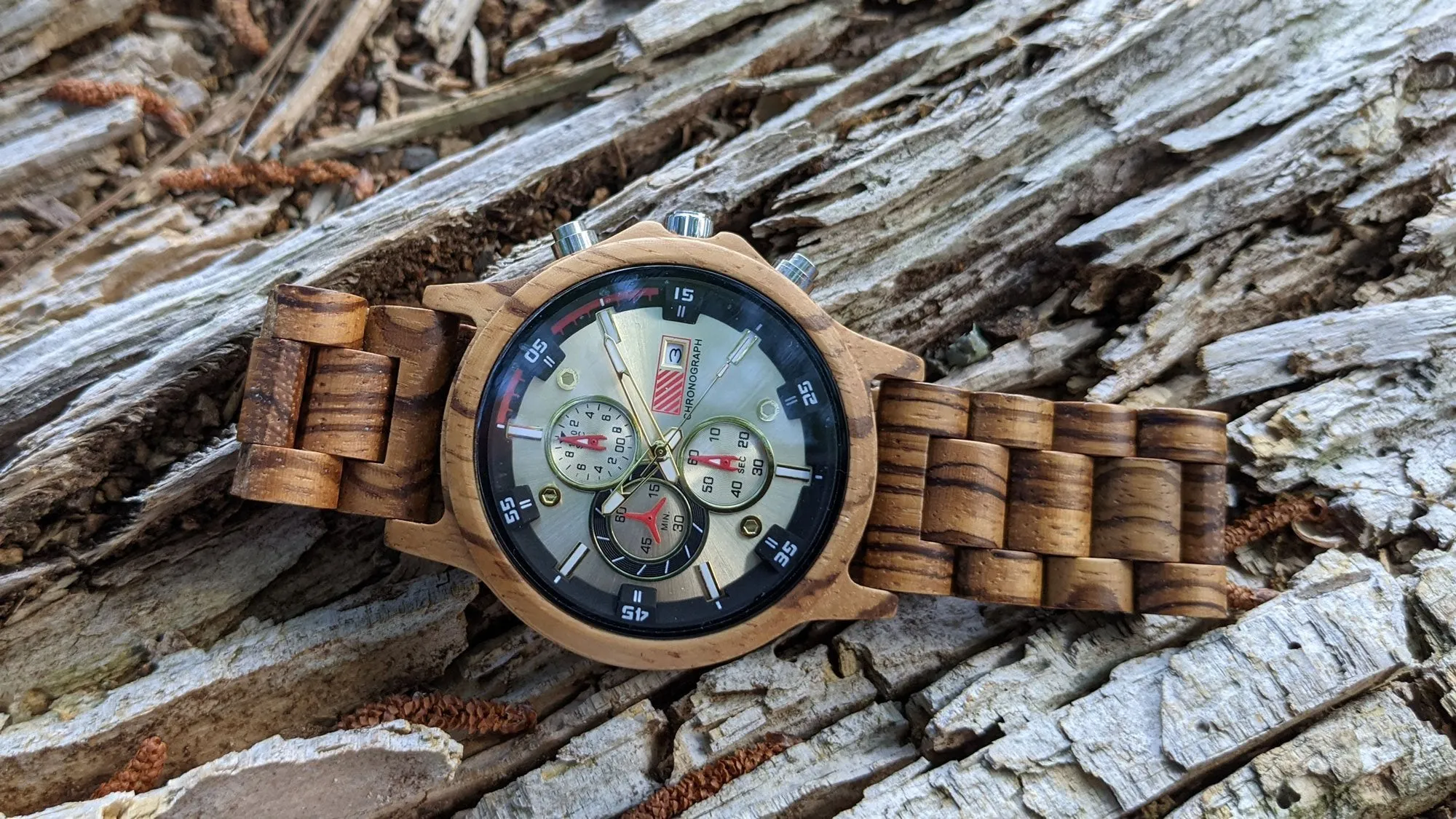 Multa Wooden Men's Watch | Brown - Image 5