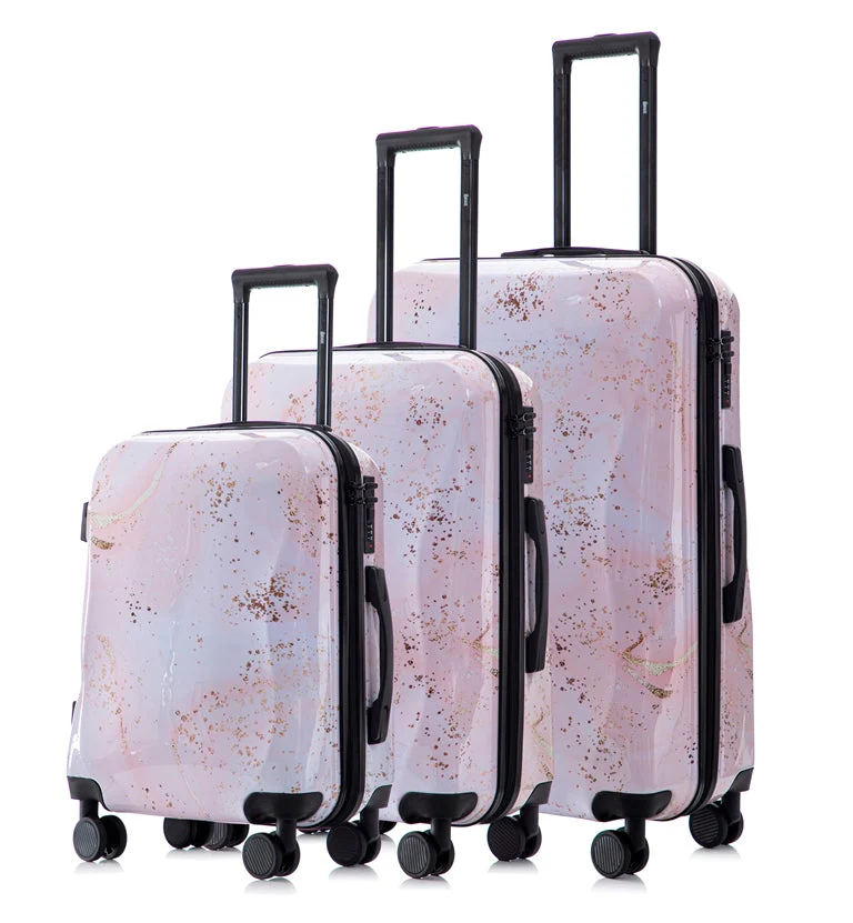 Multi-color Design 3-Piece Spinner Luggage Set with Lock - Image 10