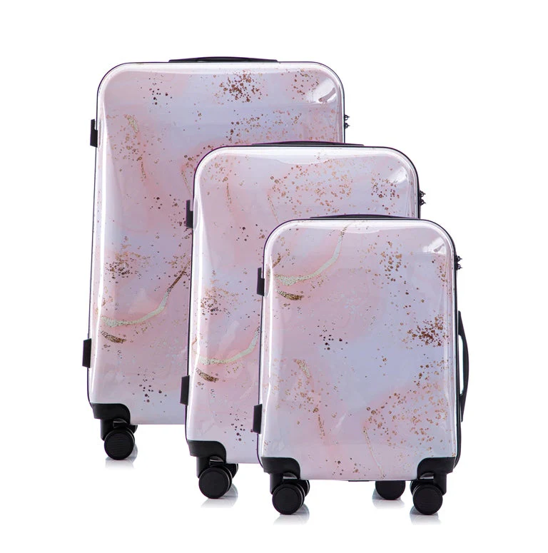 Multi-color Design 3-Piece Spinner Luggage Set with Lock - Image 11