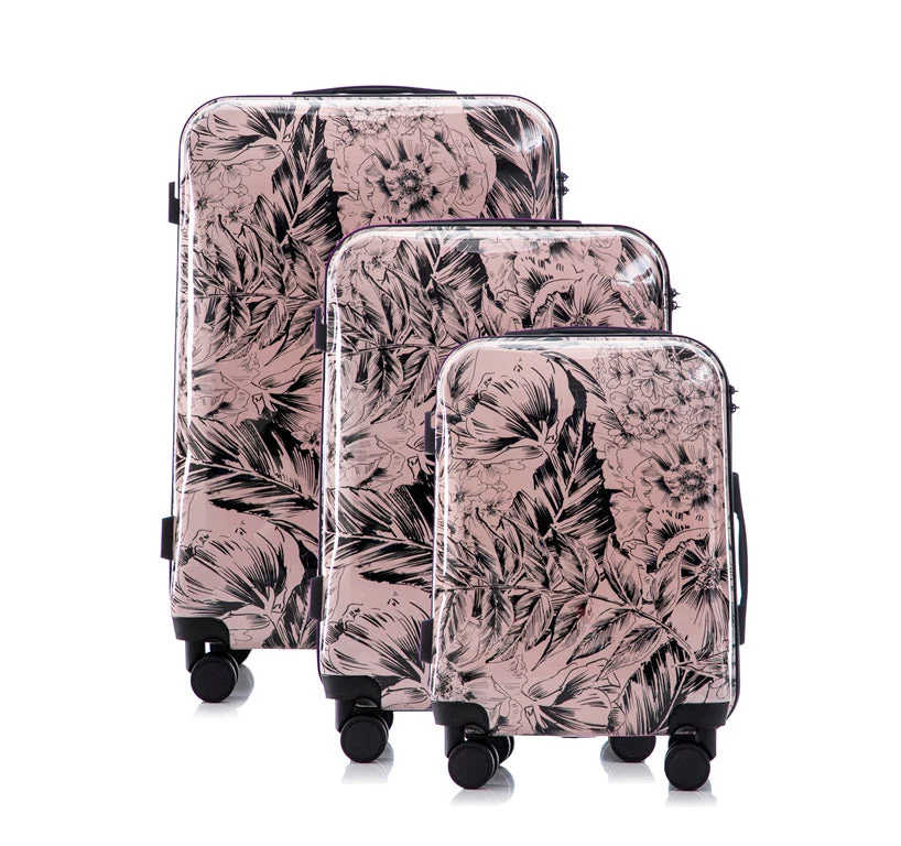 Multi-color Design 3-Piece Spinner Luggage Set with Lock - Image 17