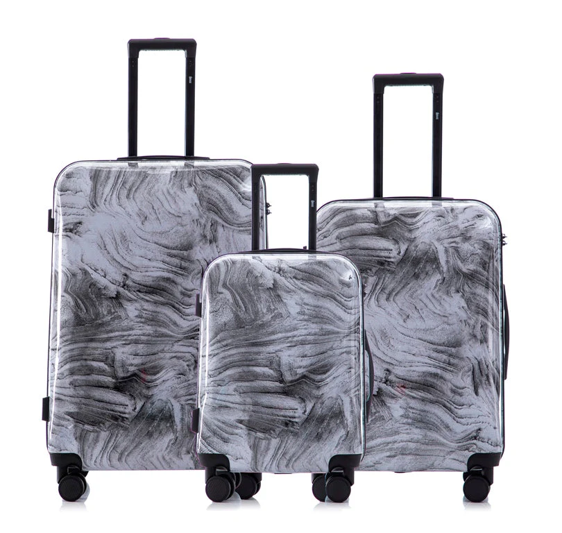 Multi-color Design 3-Piece Spinner Luggage Set with Lock - Image 19