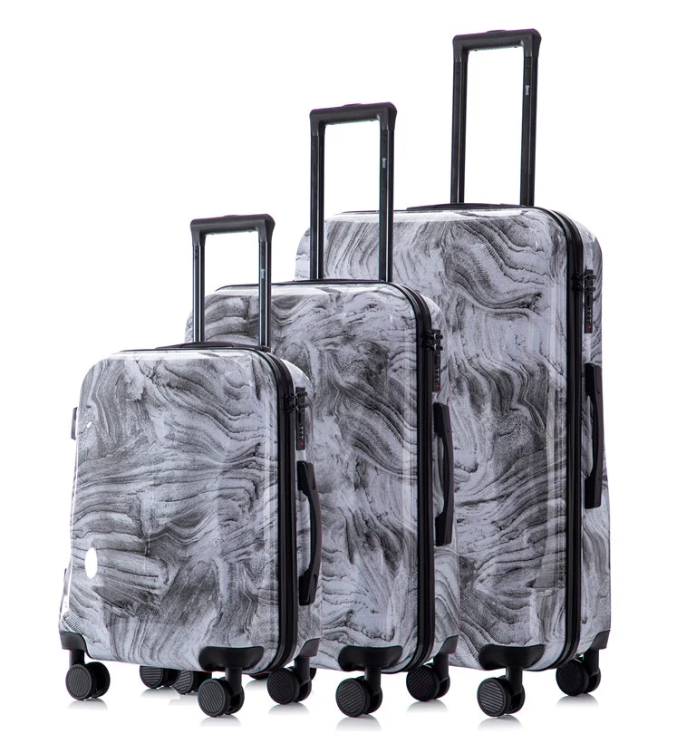 Multi-color Design 3-Piece Spinner Luggage Set with Lock - Image 22