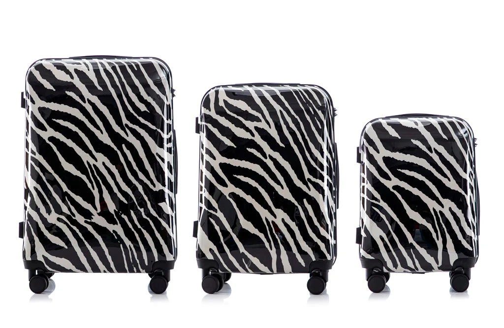 Multi-color Design 3-Piece Spinner Luggage Set with Lock - Image 32