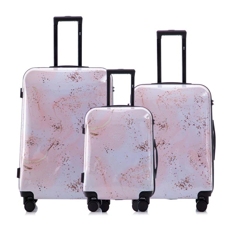 Multi-color Design 3-Piece Spinner Luggage Set with Lock - Image 7