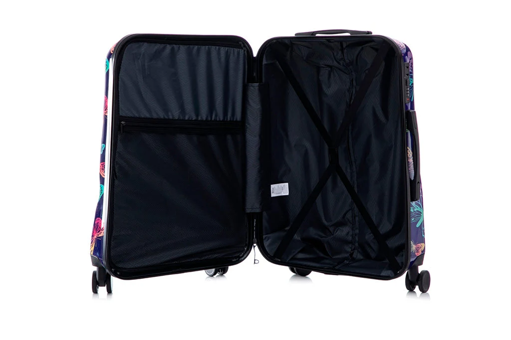 Butterfly 3 Piece Spinner Luggage Set with Lock - Image 2