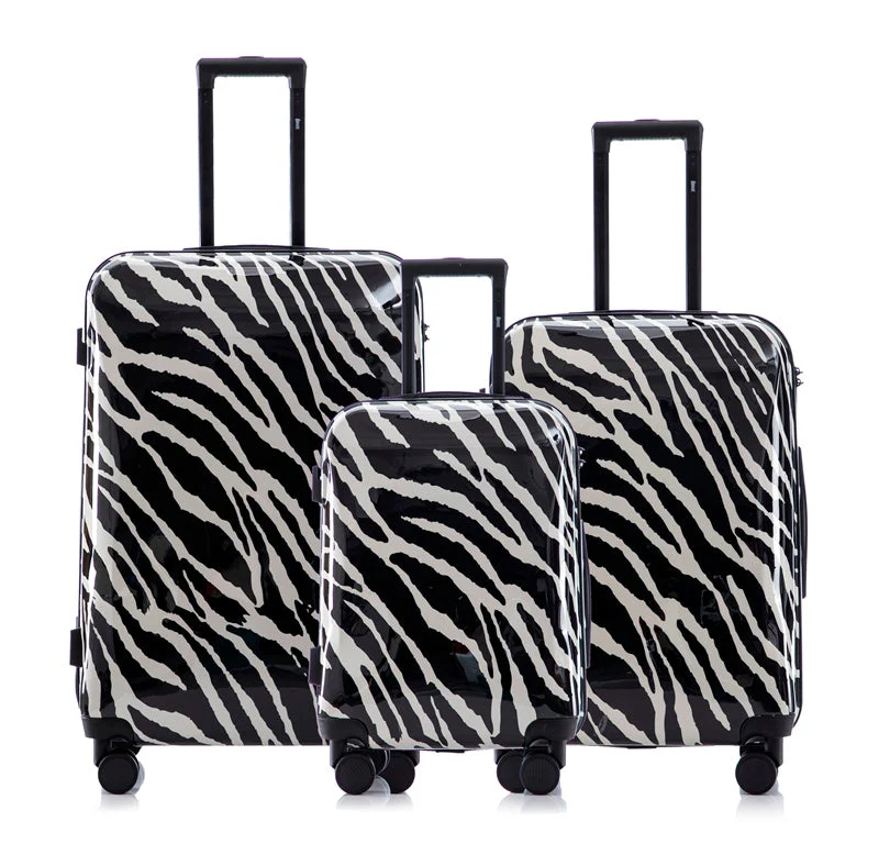 Zebra 3 Piece Spinner Luggage Set with Lock - Image 3