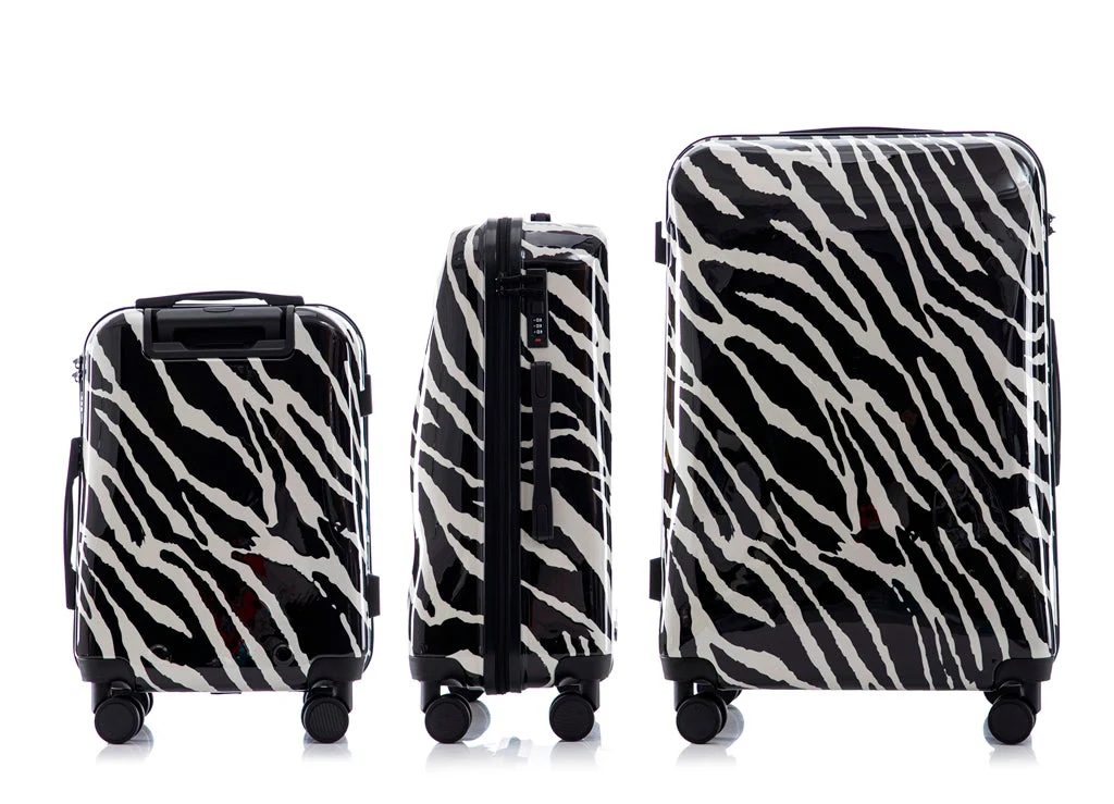 Zebra 3 Piece Spinner Luggage Set with Lock - Image 6