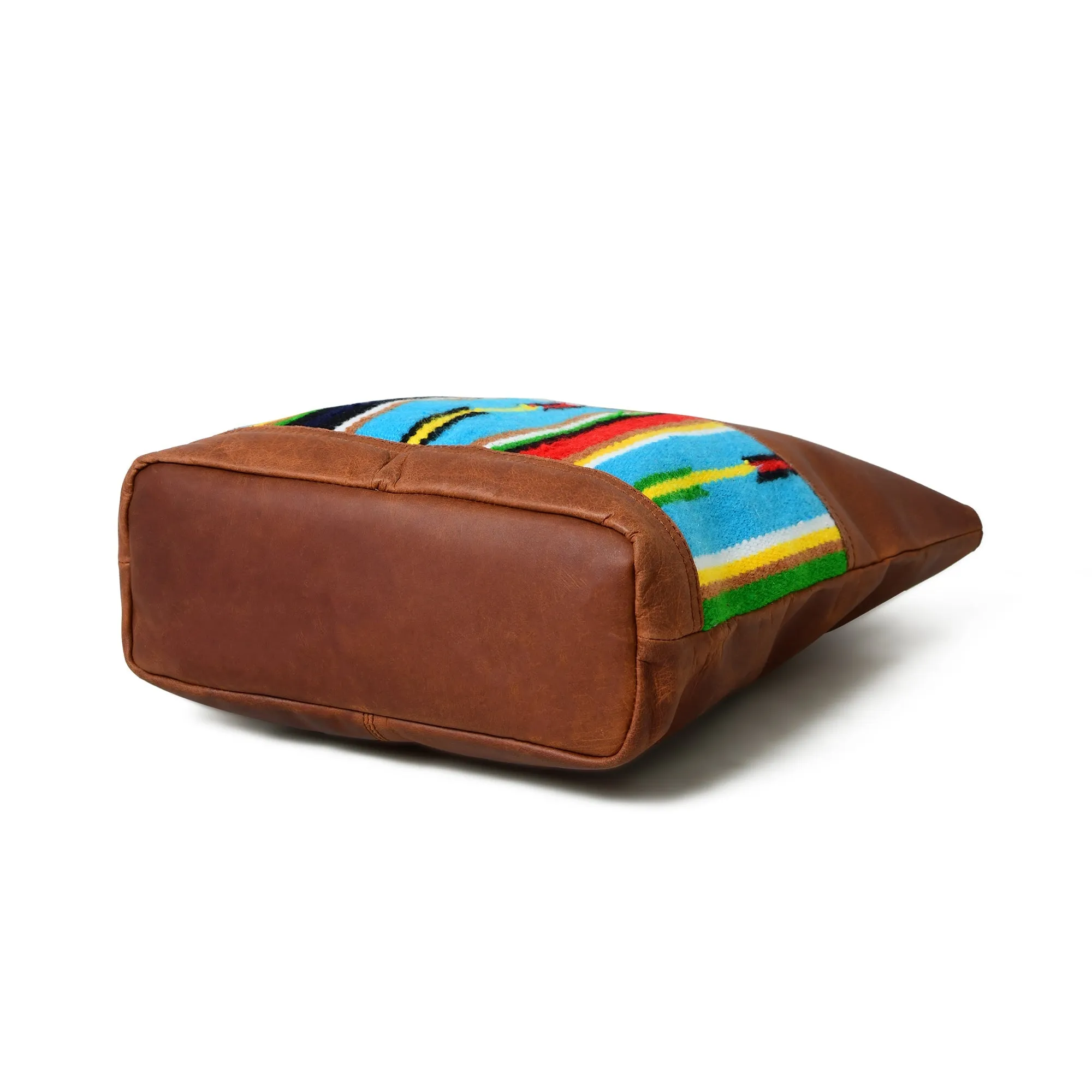 Multicoloured Leather Tote Bag - Image 8