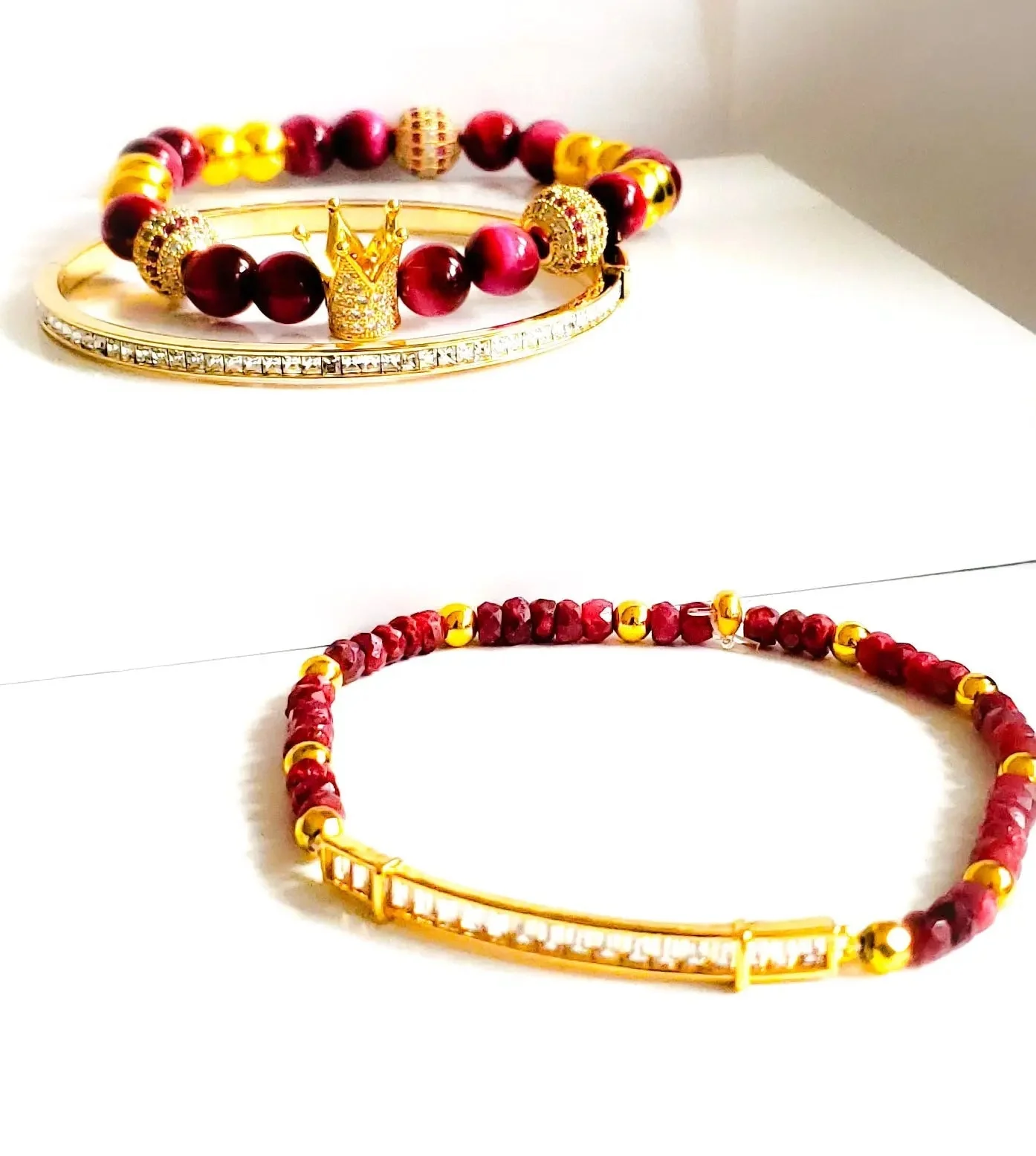 My "Ruby" Crown Bracelet Set - Image 2