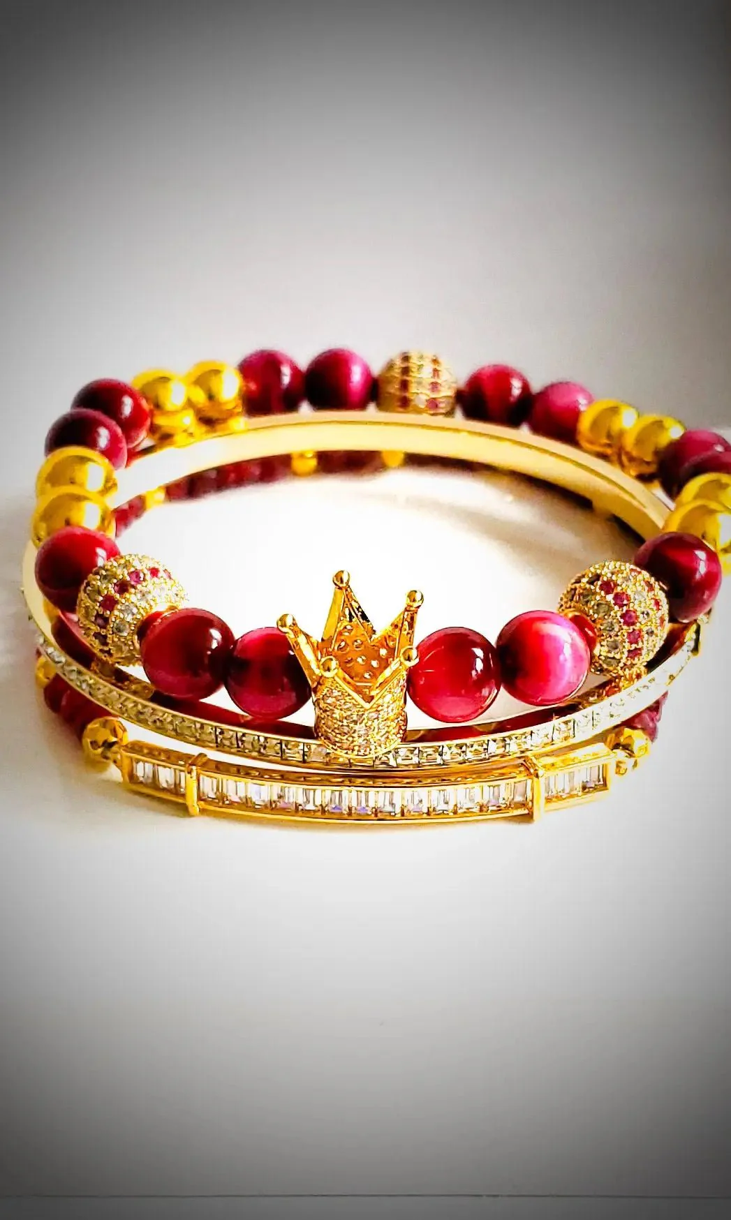 My "Ruby" Crown Bracelet Set - Image 3