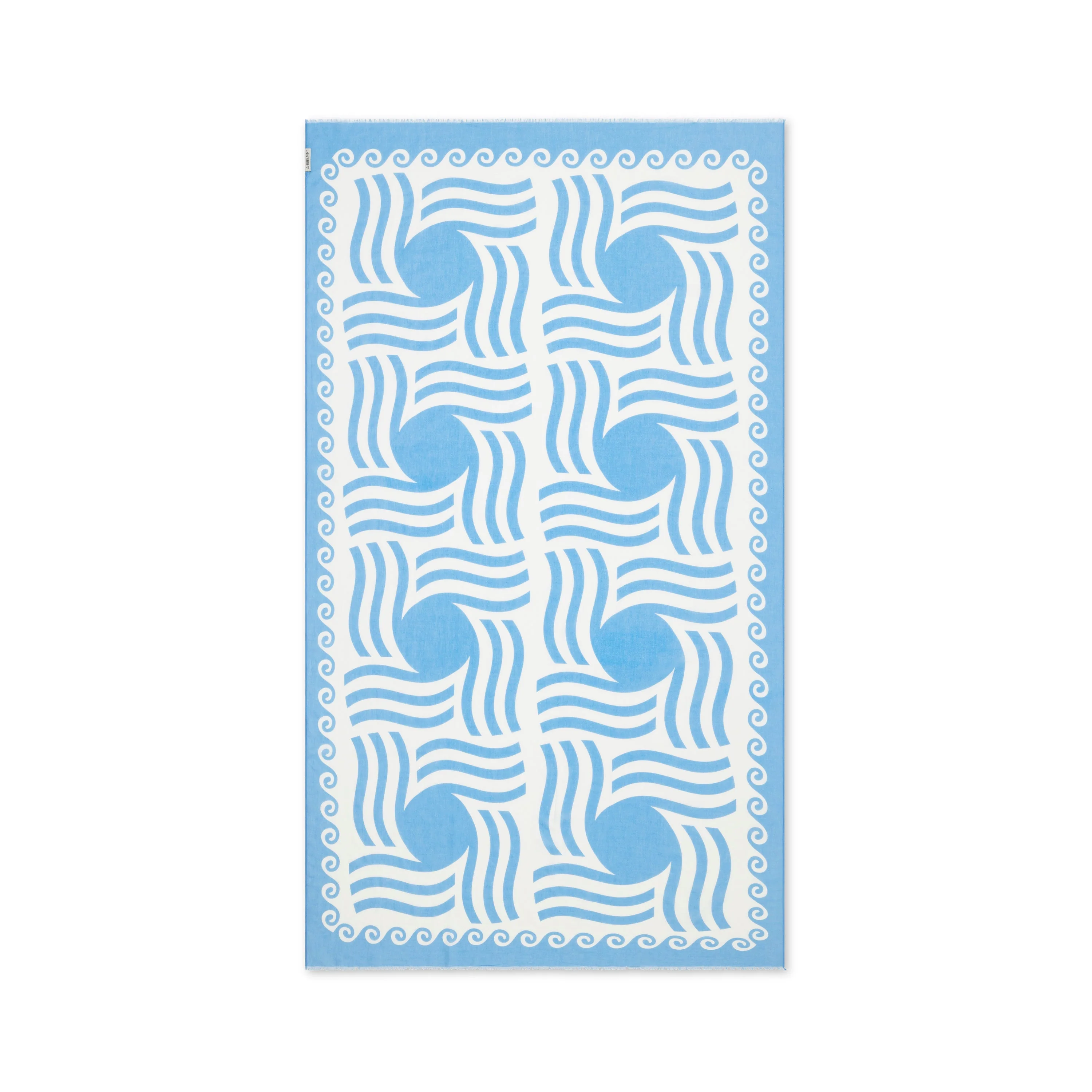 Mykonos Pareo - Aegean Blue Sun Pattern - Image 2