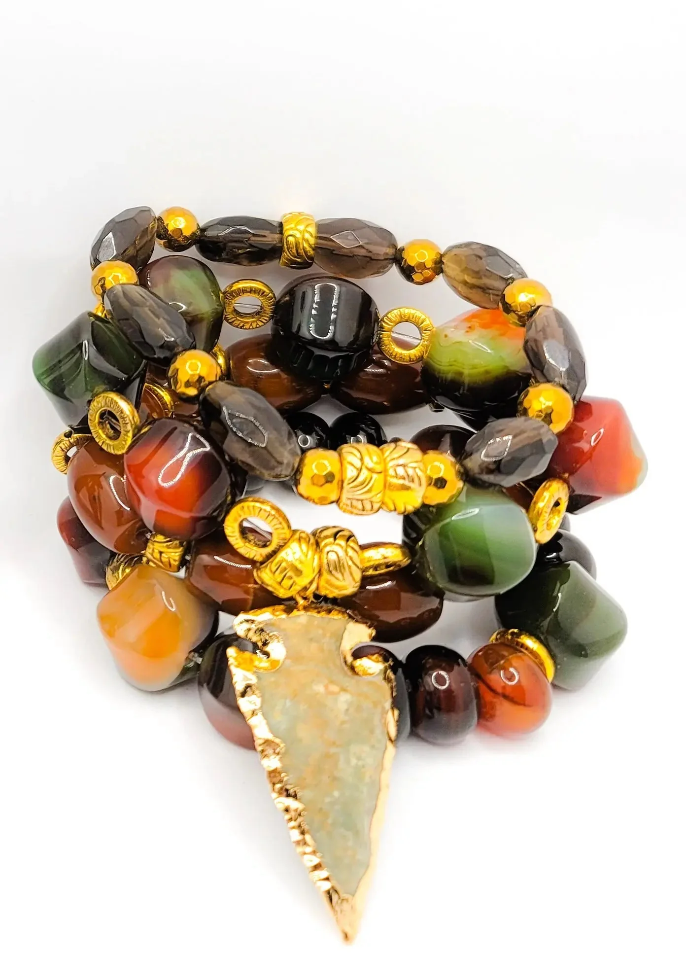 Natural Jasper Bracelet Set - Image 3