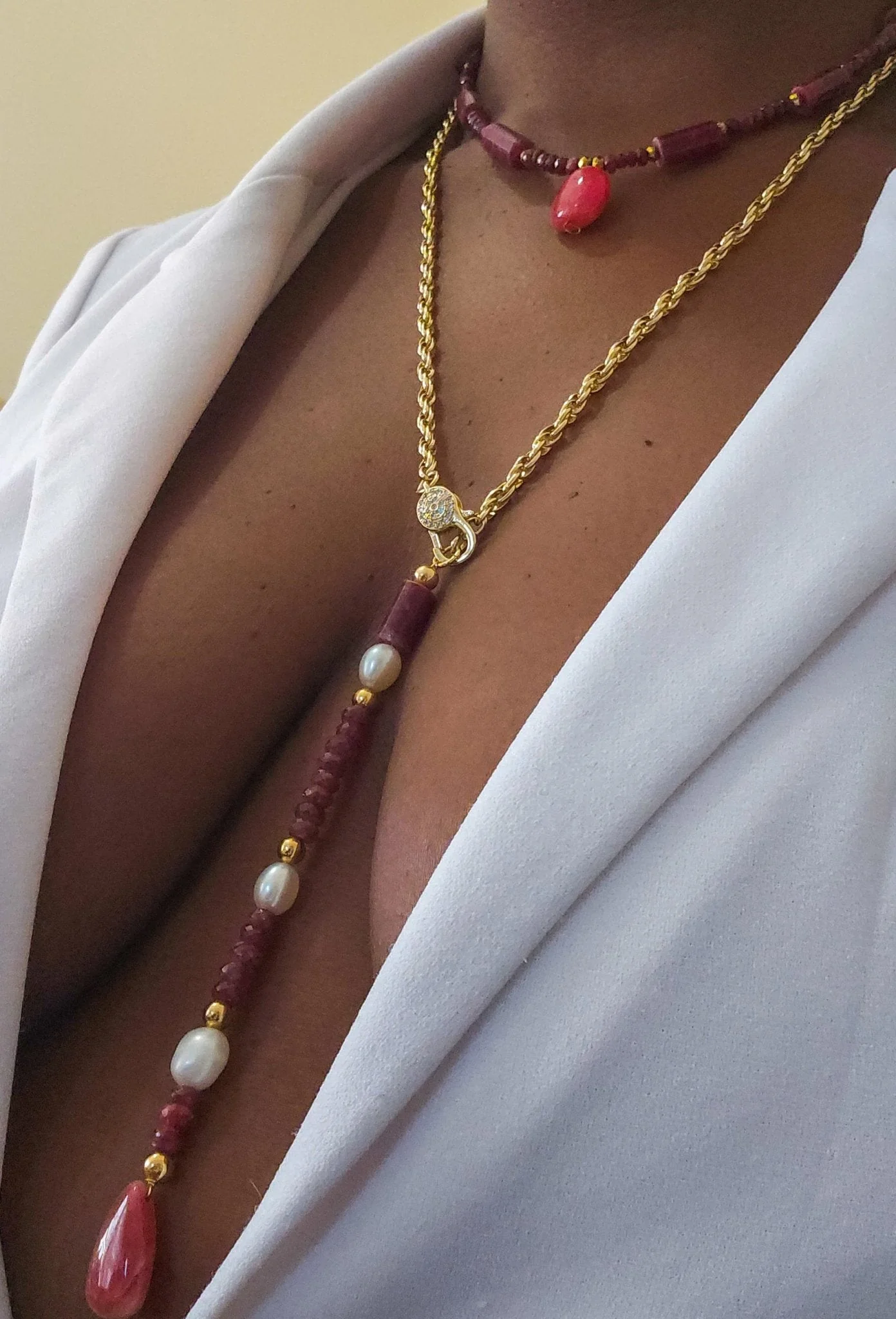 Natural Ruby Choker Necklace - Image 2