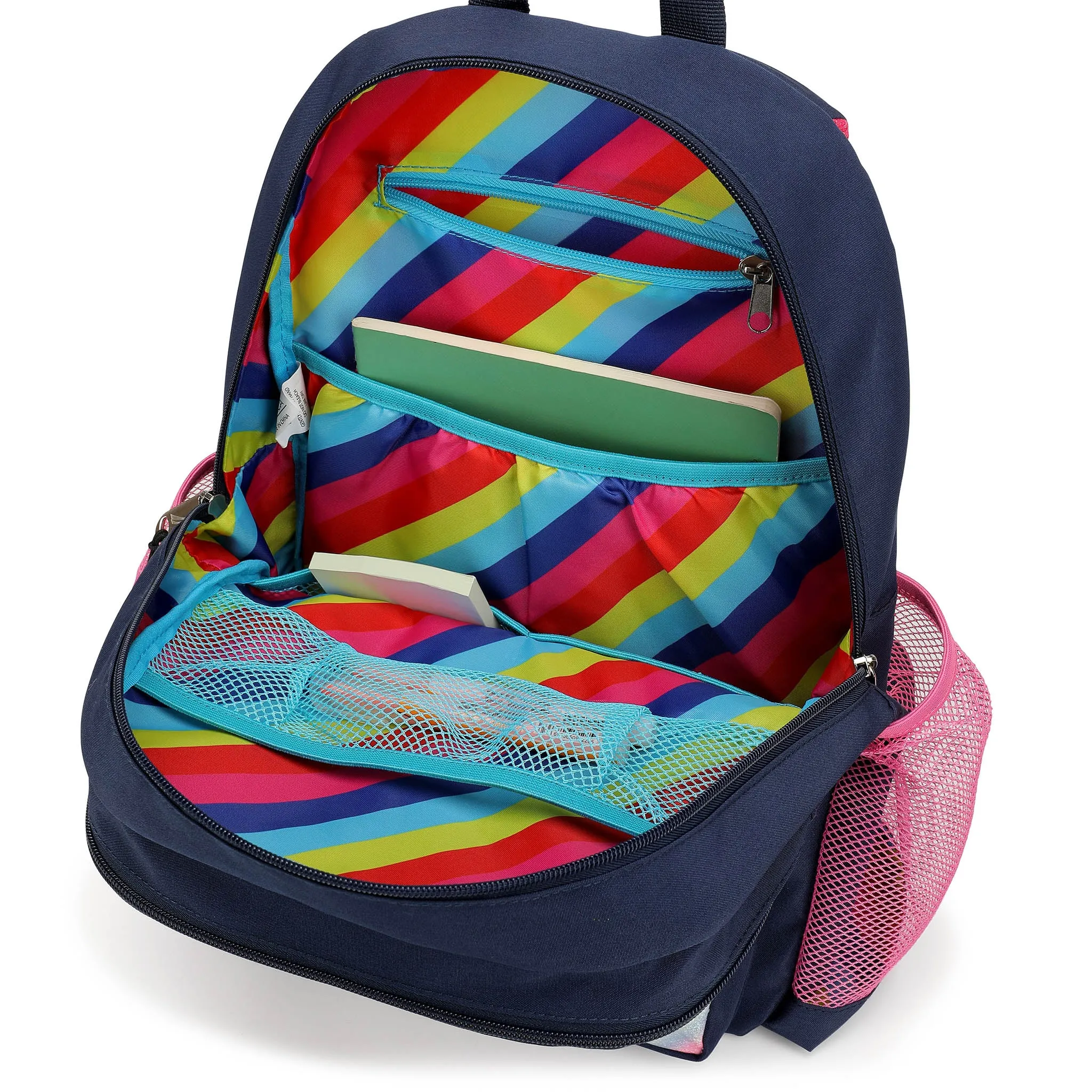 Kids Backpack for School | Retro Rainbow | 16" Tall - Image 3