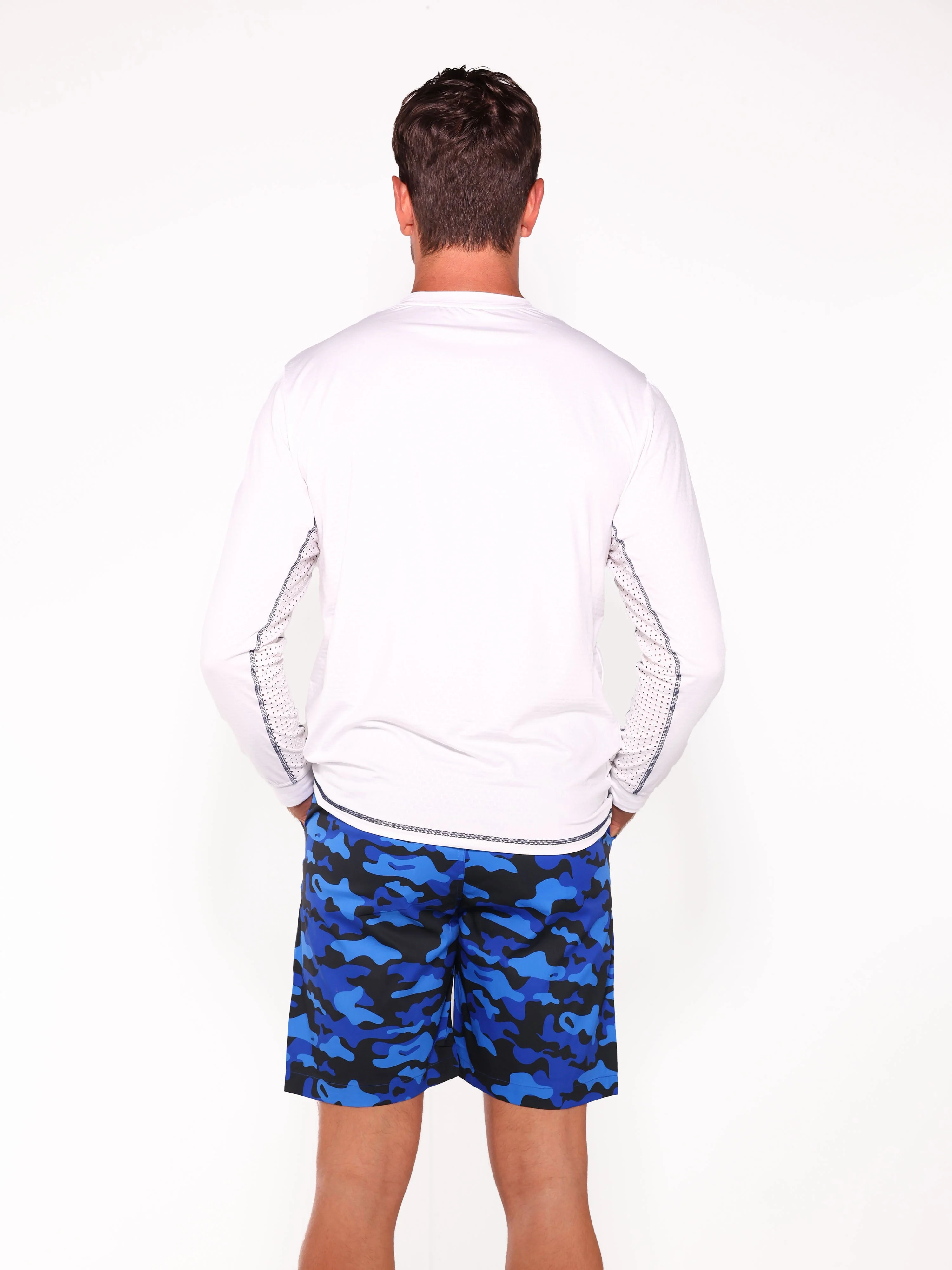 NautiFlex Performance Long Sleeve Shirt. White - Image 3