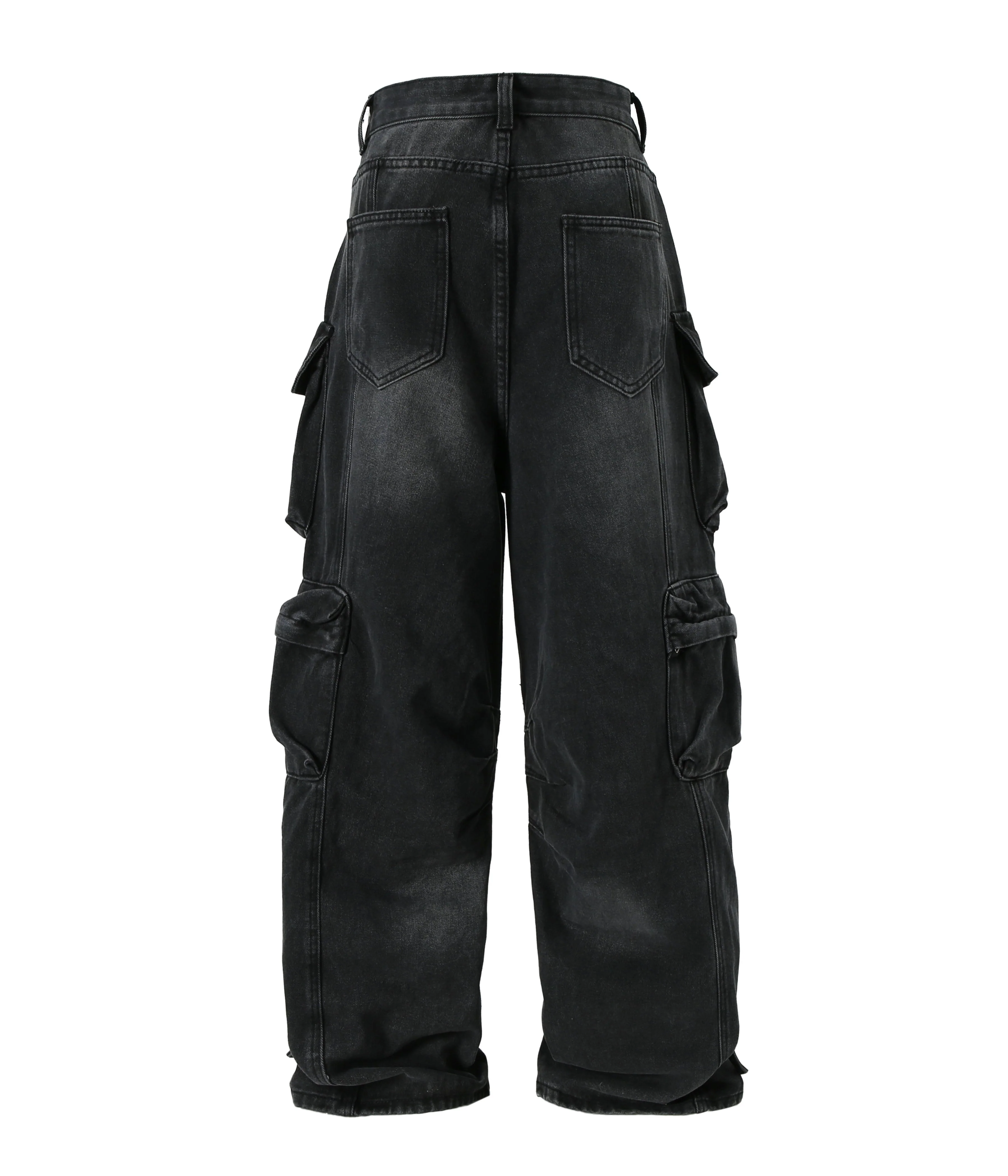 NOIR DISTRESSED CARGO DENIM - Image 2