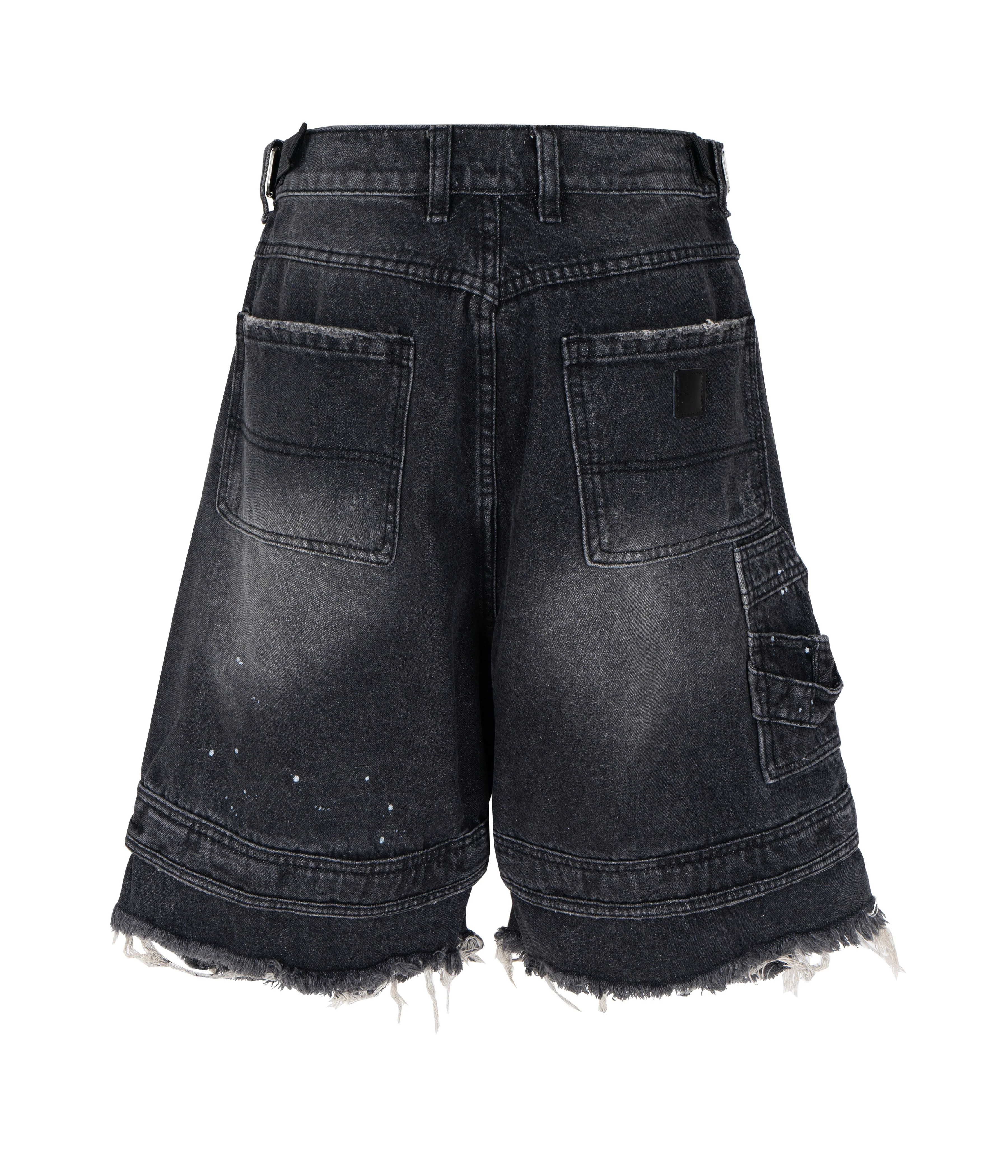 NOIR DISTRESSED CARGO SHORTS - Image 2