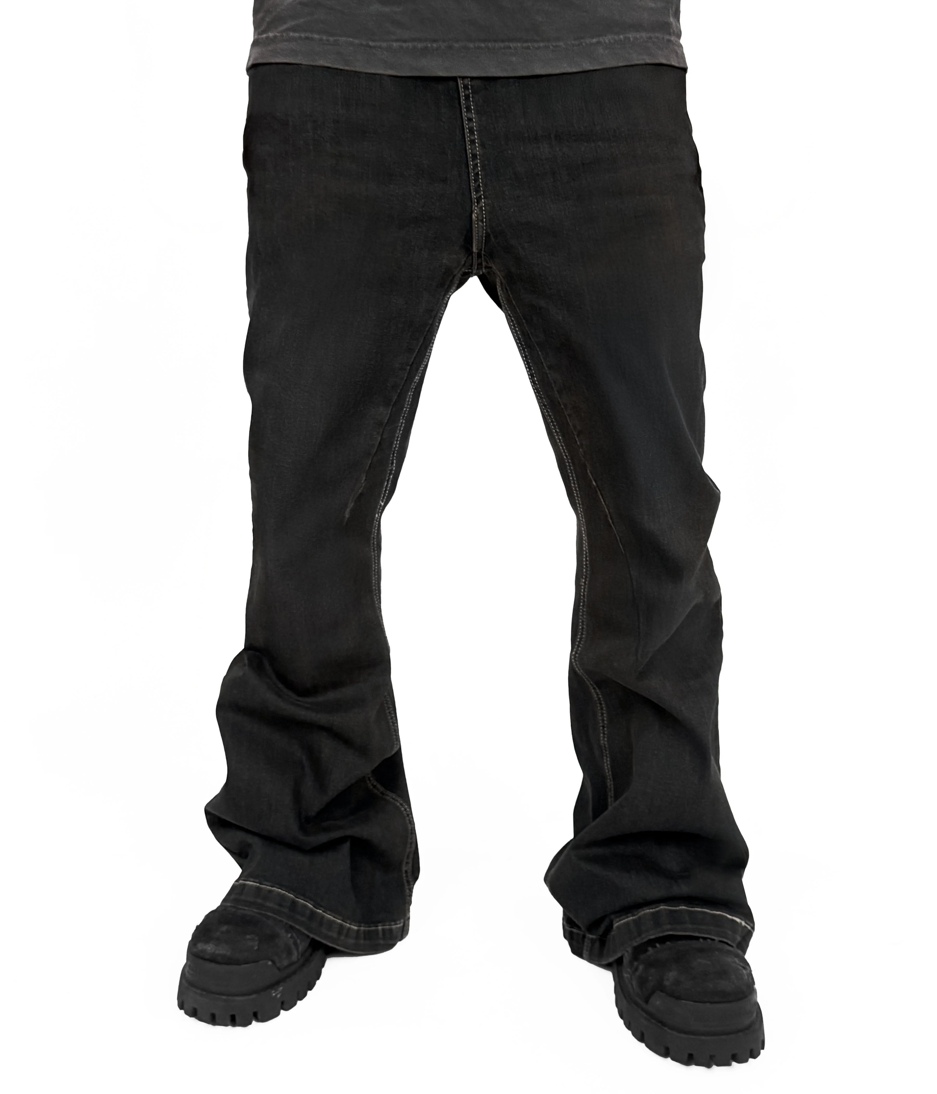 NOIR WIDEBOY FLARE DENIM (UNISEX) - Image 3