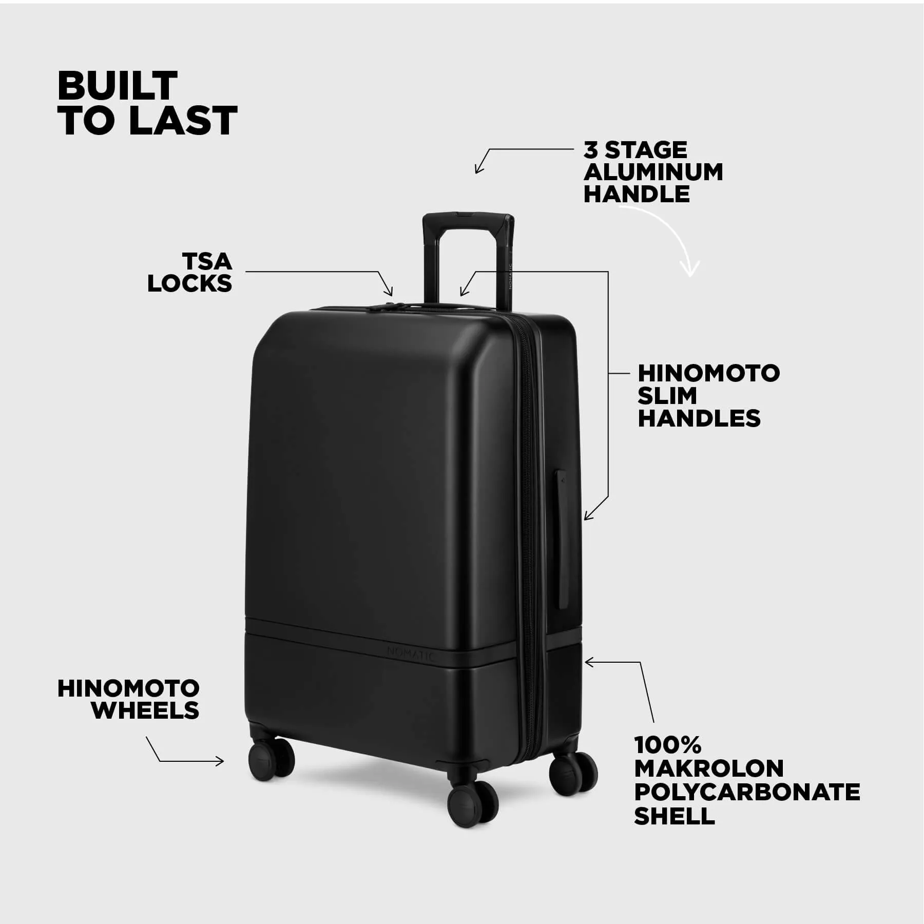 Large Expandable Polycarbonate Check-in Suitcase - Image 8