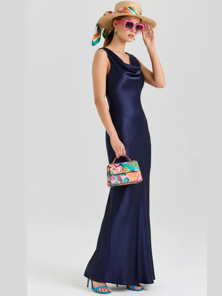 Off-the-Shoulder Fitted Chiffon Dress For Women, Upper West Side, BYMANYC New York. - Image 2