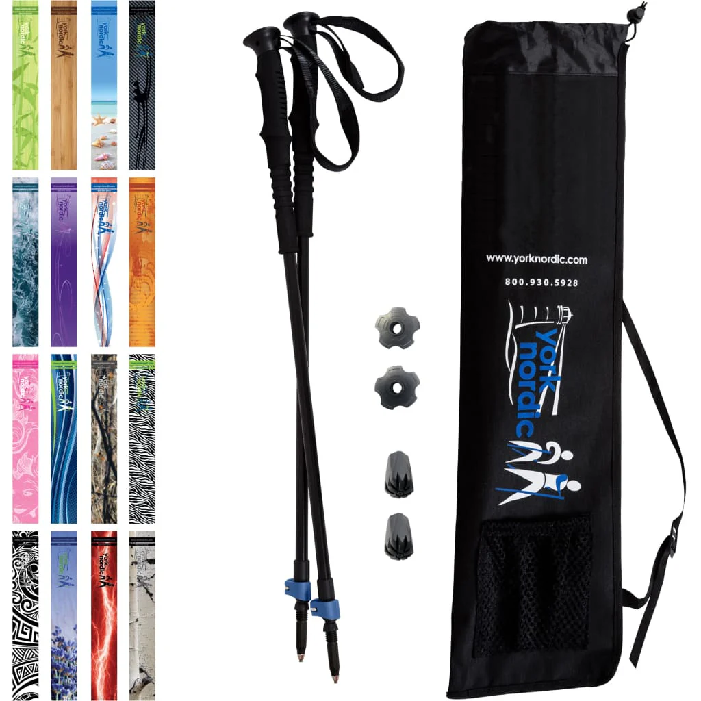 Official Casual Trek Hiking & Walking Poles - Hiking/Trekking Grip w-flip locks, detachable feet and travel bag - pair - For Heights up to 6’2” - Image 11