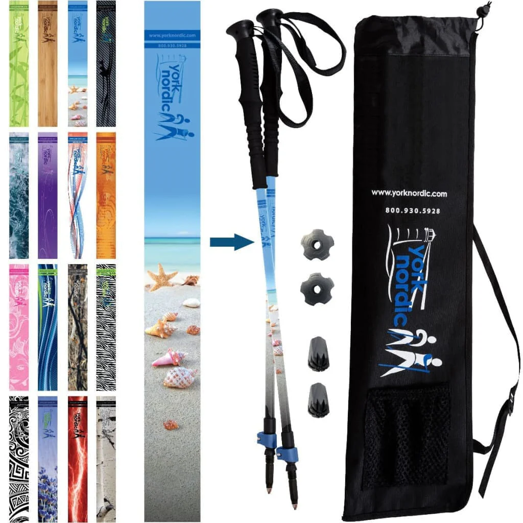Official Casual Trek Hiking & Walking Poles - Hiking/Trekking Grip w-flip locks, detachable feet and travel bag - pair - For Heights up to 6’2” - Image 13