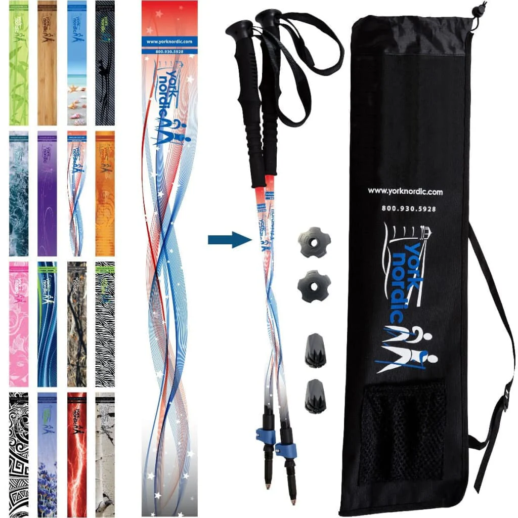 Official Casual Trek Hiking & Walking Poles - Hiking/Trekking Grip w-flip locks, detachable feet and travel bag - pair - For Heights up to 6’2” - Image 14