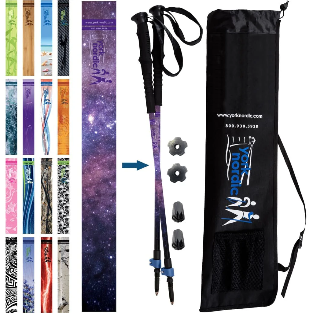 Official Casual Trek Hiking & Walking Poles - Hiking/Trekking Grip w-flip locks, detachable feet and travel bag - pair - For Heights up to 6’2” - Image 16