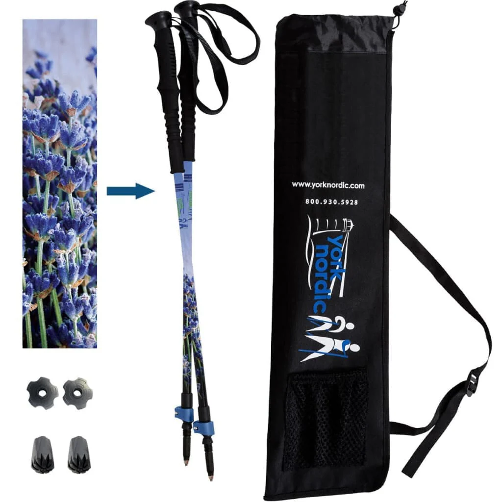 Official Casual Trek Hiking & Walking Poles - Hiking/Trekking Grip w-flip locks, detachable feet and travel bag - pair - For Heights up to 6’2” - Image 17