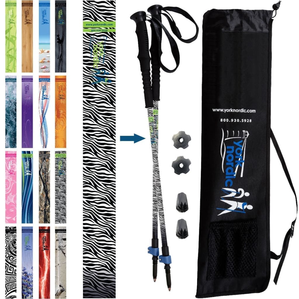 Official Casual Trek Hiking & Walking Poles - Hiking/Trekking Grip w-flip locks, detachable feet and travel bag - pair - For Heights up to 6’2” - Image 21