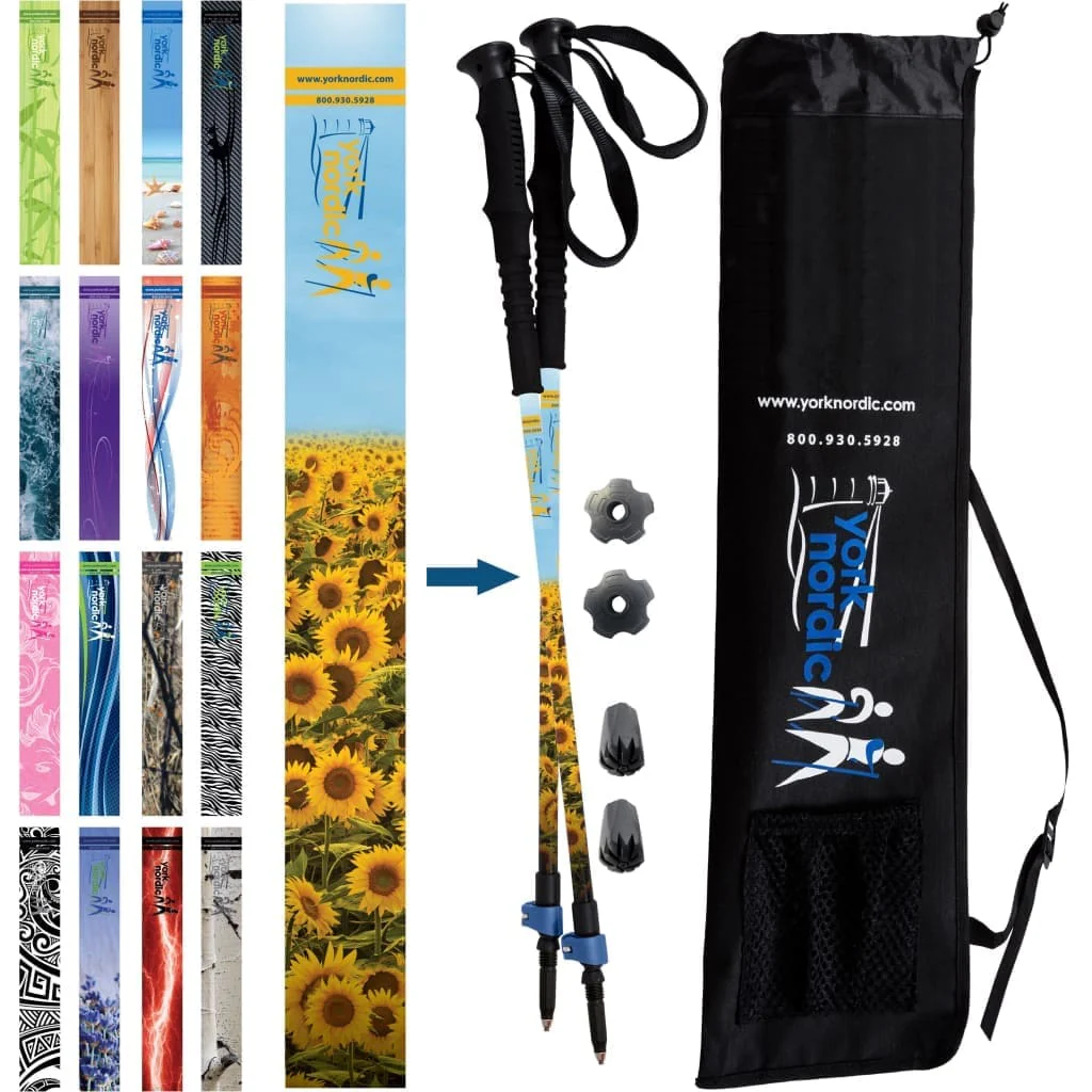 Official Casual Trek Hiking & Walking Poles - Hiking/Trekking Grip w-flip locks, detachable feet and travel bag - pair - For Heights up to 6’2” - Image 25