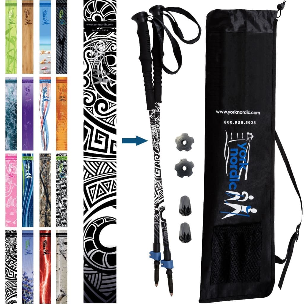 Official Casual Trek Hiking & Walking Poles - Hiking/Trekking Grip w-flip locks, detachable feet and travel bag - pair - For Heights up to 6’2” - Image 26