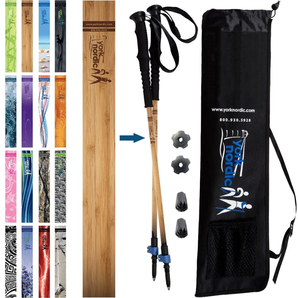Official Casual Trek Hiking & Walking Poles - Hiking/Trekking Grip w-flip locks, detachable feet and travel bag - pair - For Heights up to 6’2” - Image 28