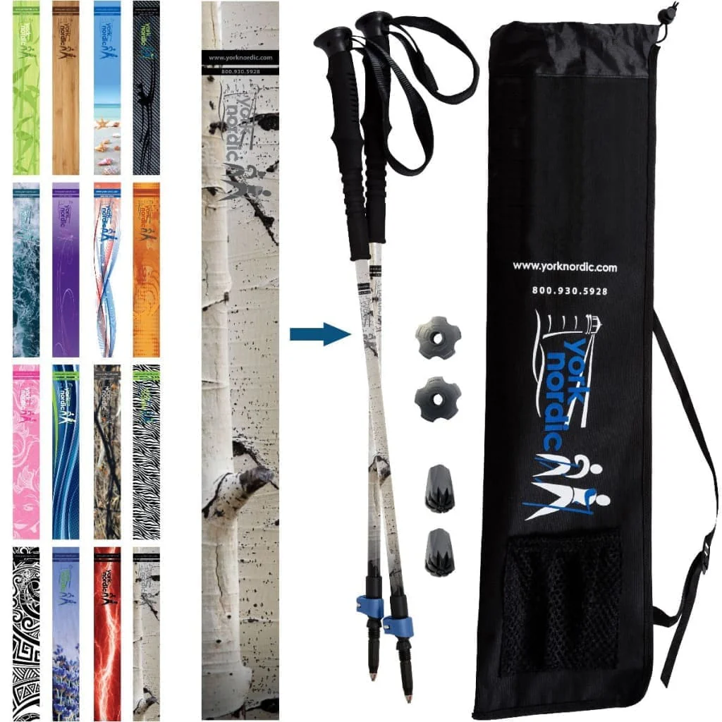 Official Casual Trek Hiking & Walking Poles - Hiking/Trekking Grip w-flip locks, detachable feet and travel bag - pair - For Heights up to 6’2” - Image 29